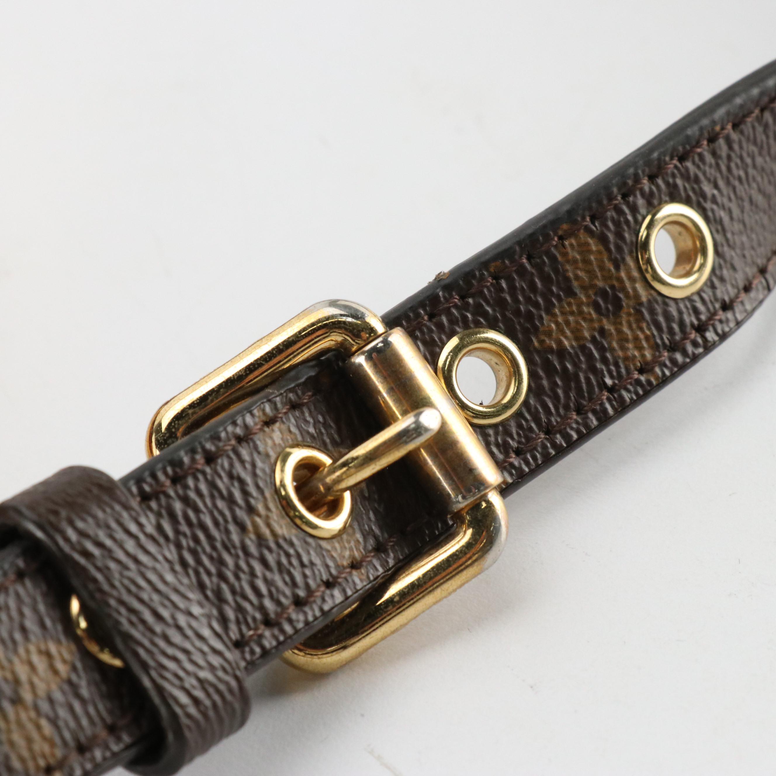 Louis Vuitton Pallas MM Two-Way Bag in Monogram Canvas and Red Leather Accents