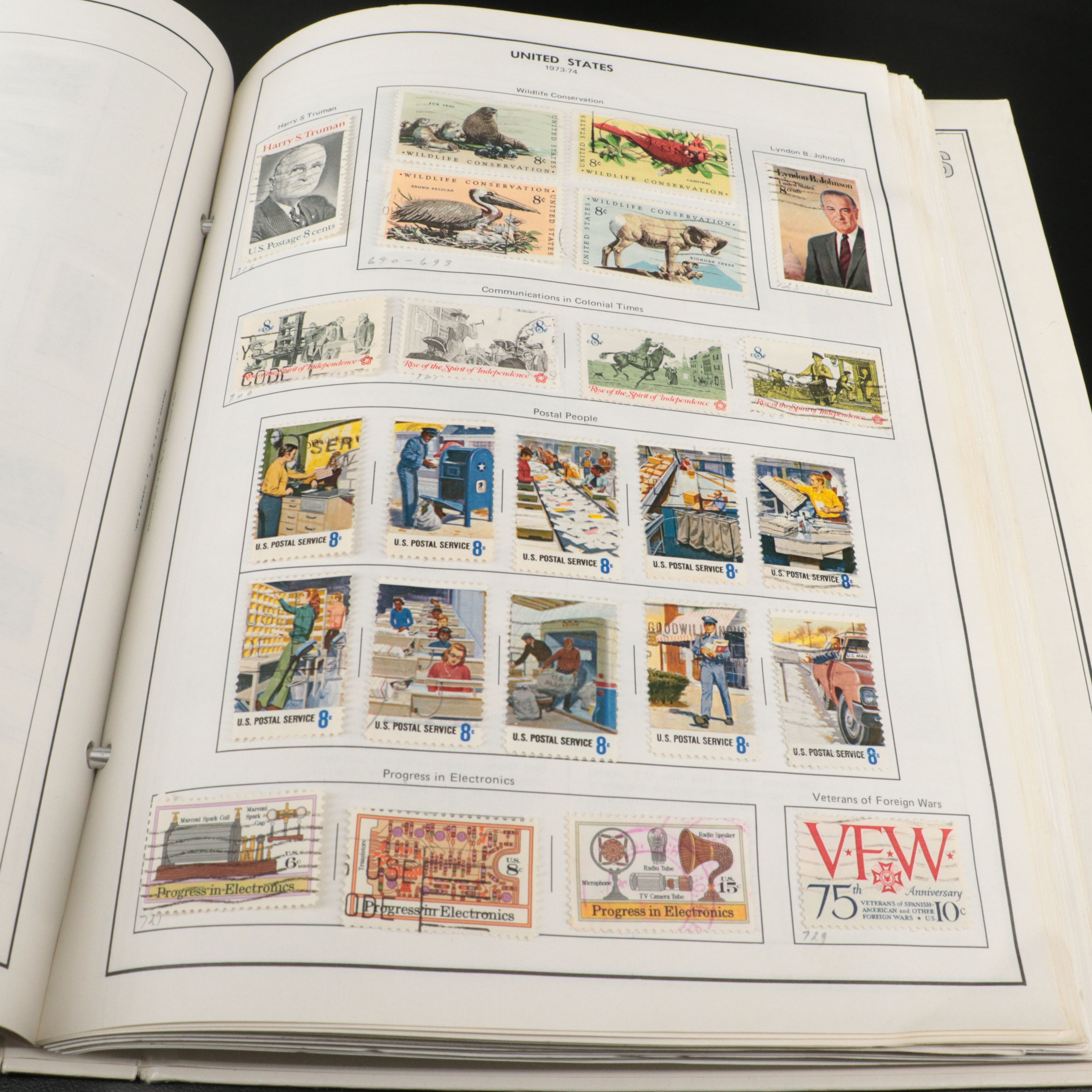 Antique to Vintage U.S. Postage Stamp Collection, 1861 to 1980s