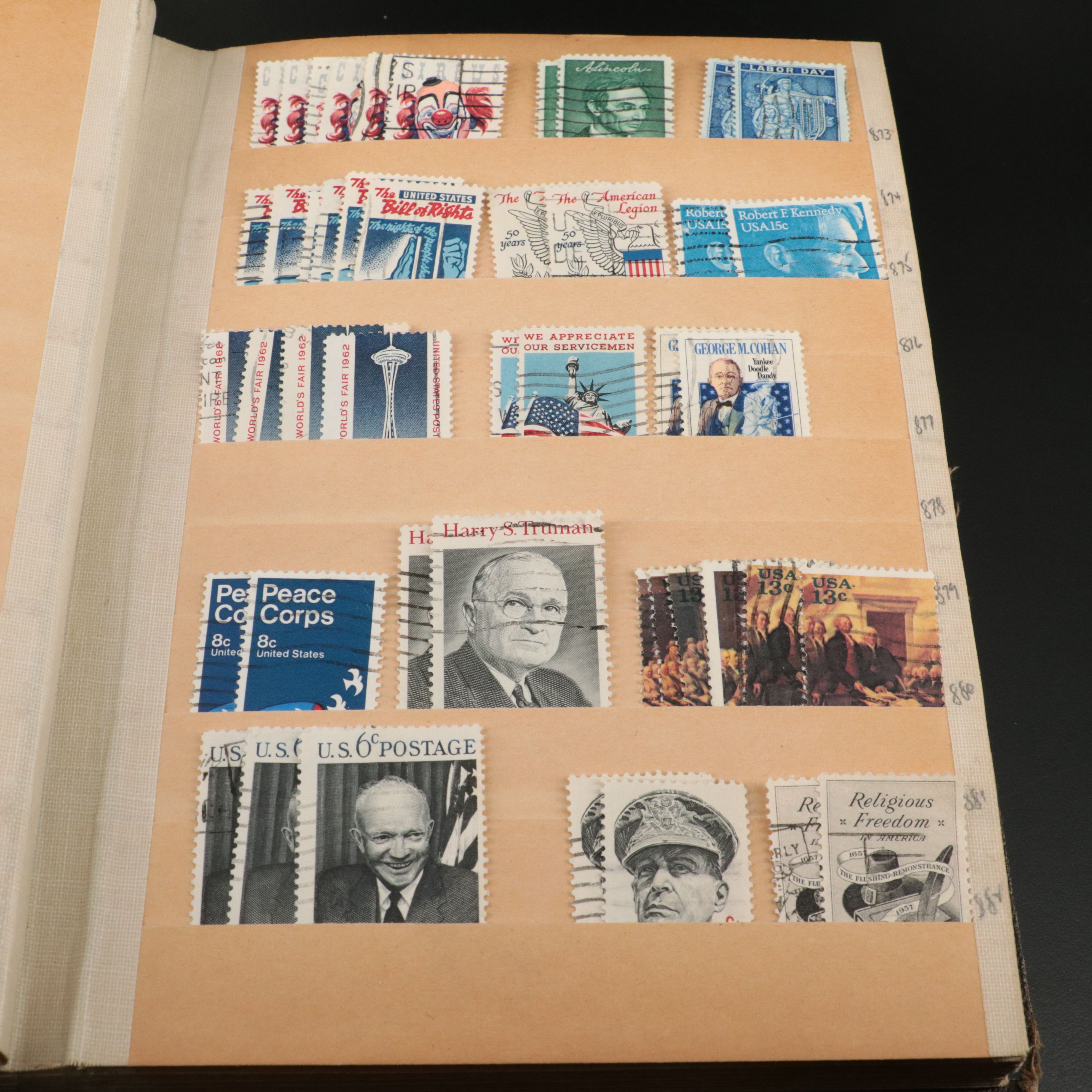 Antique to Vintage U.S. Postage Stamp Collection, 1861 to 1980s