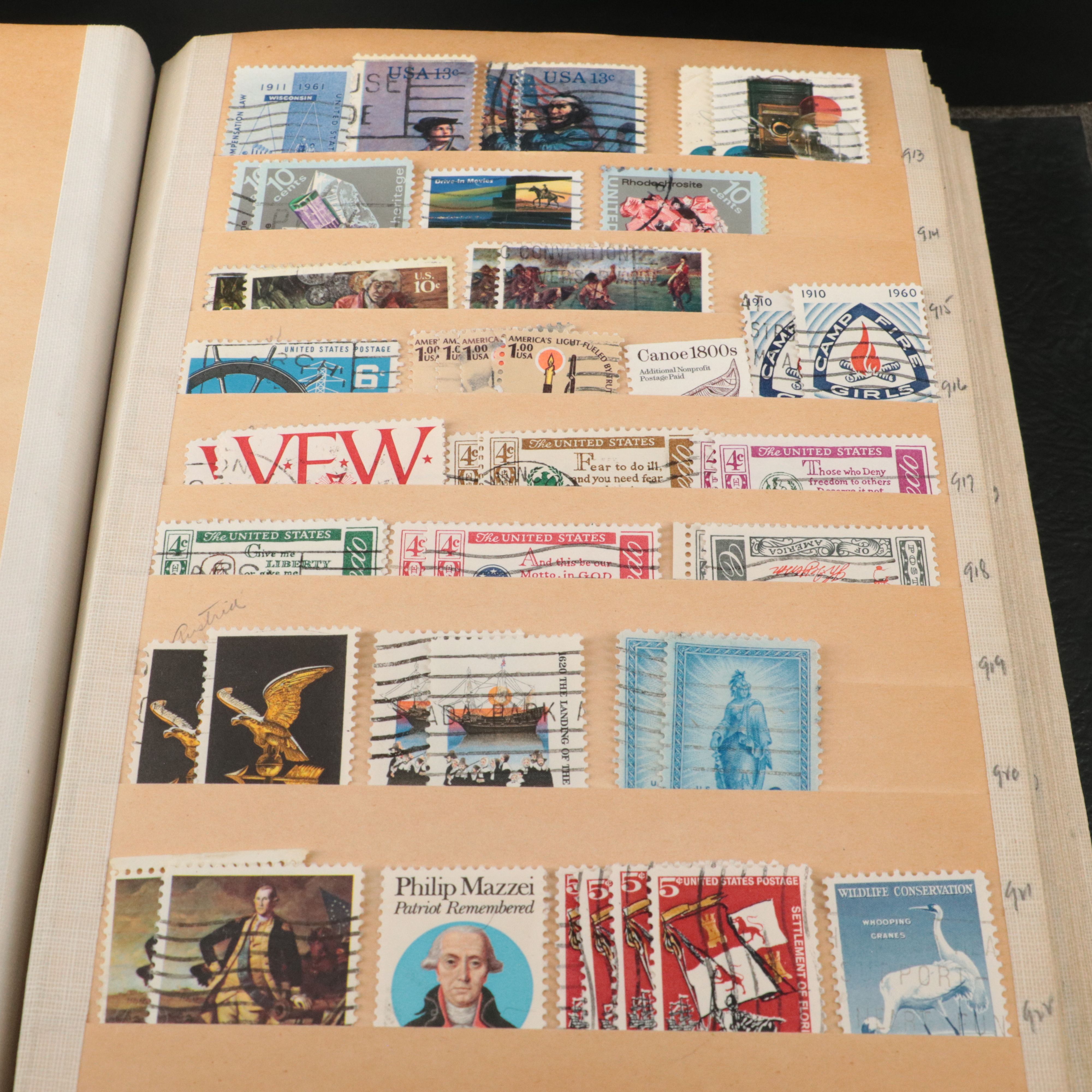Antique to Vintage U.S. Postage Stamp Collection, 1861 to 1980s