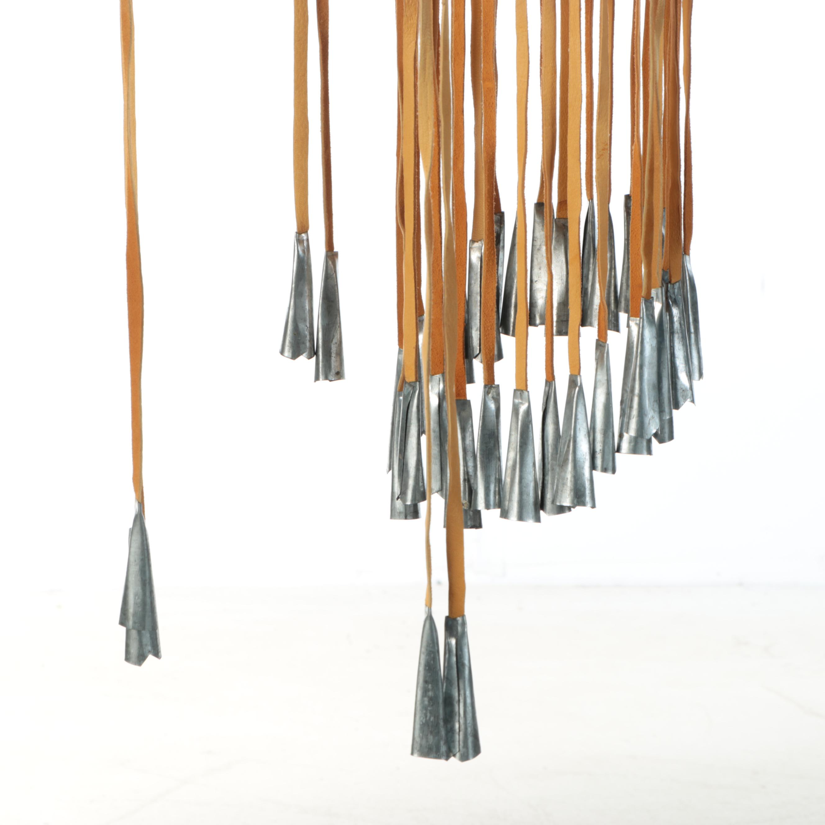 Laura Pechuli Indé (Apache) Willow Burden Basket with Metal Jingles