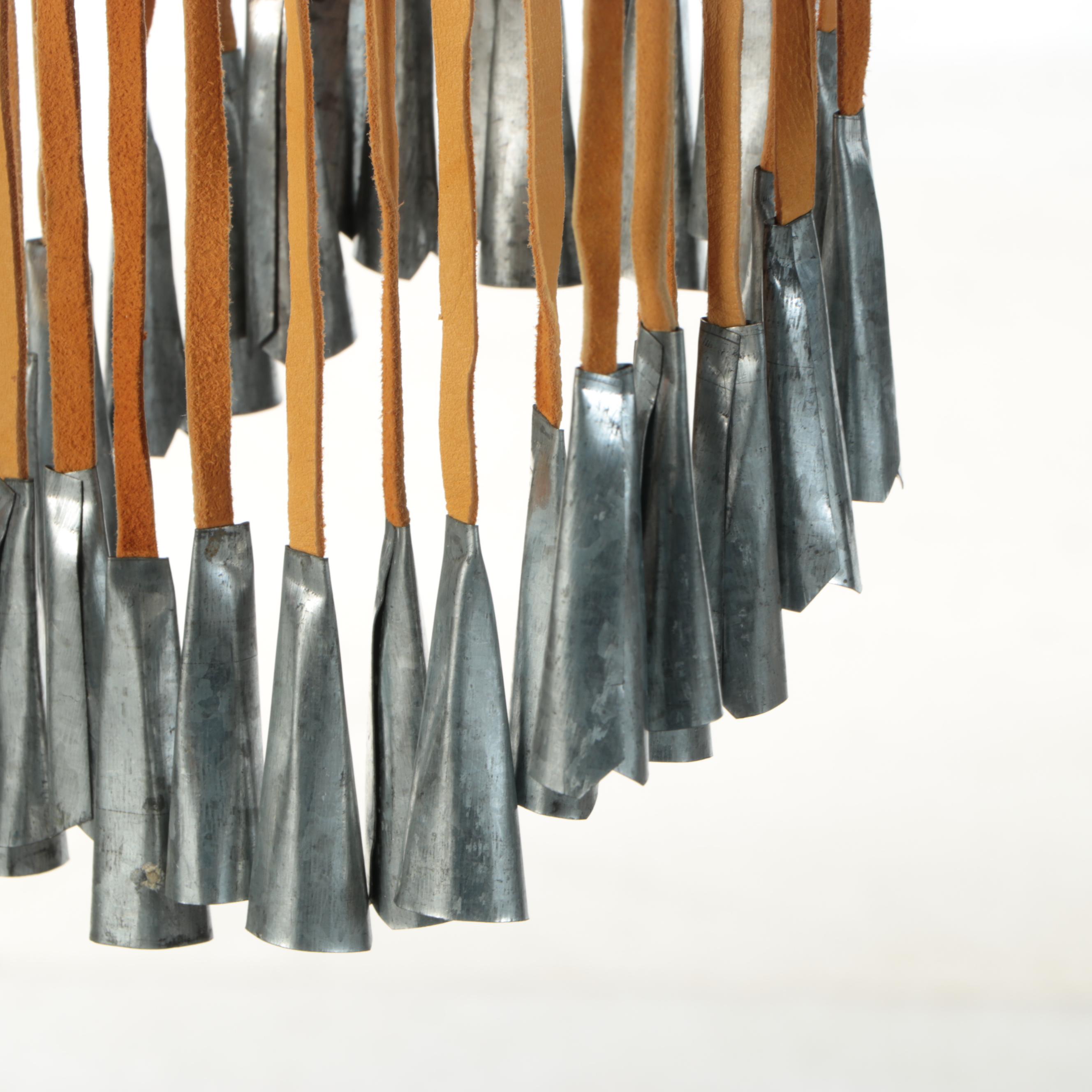 Laura Pechuli Indé (Apache) Willow Burden Basket with Metal Jingles