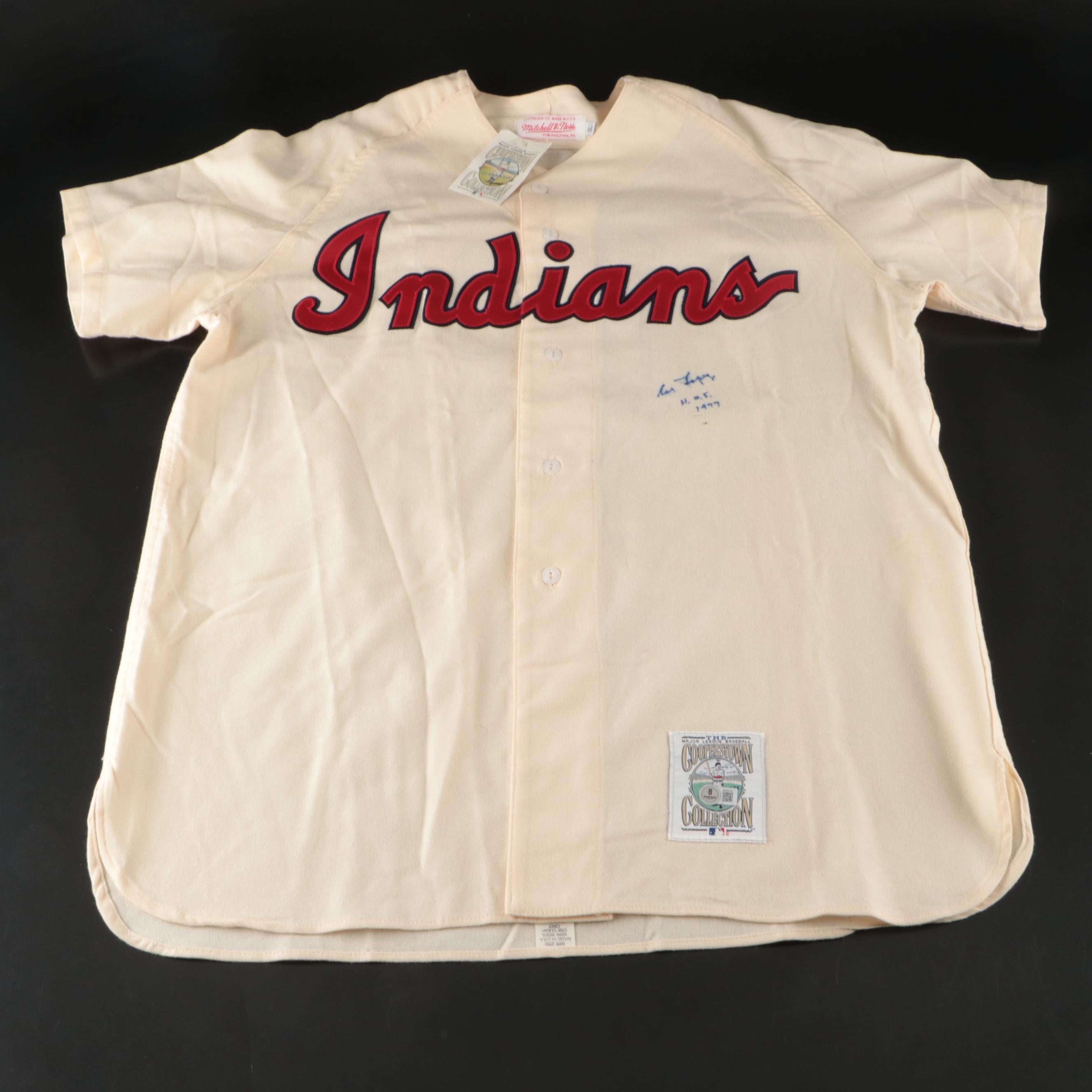 Al Lopez Signed "HOF 1977" Cleveland Indians Mitchell & Ness Jersey, Beckett