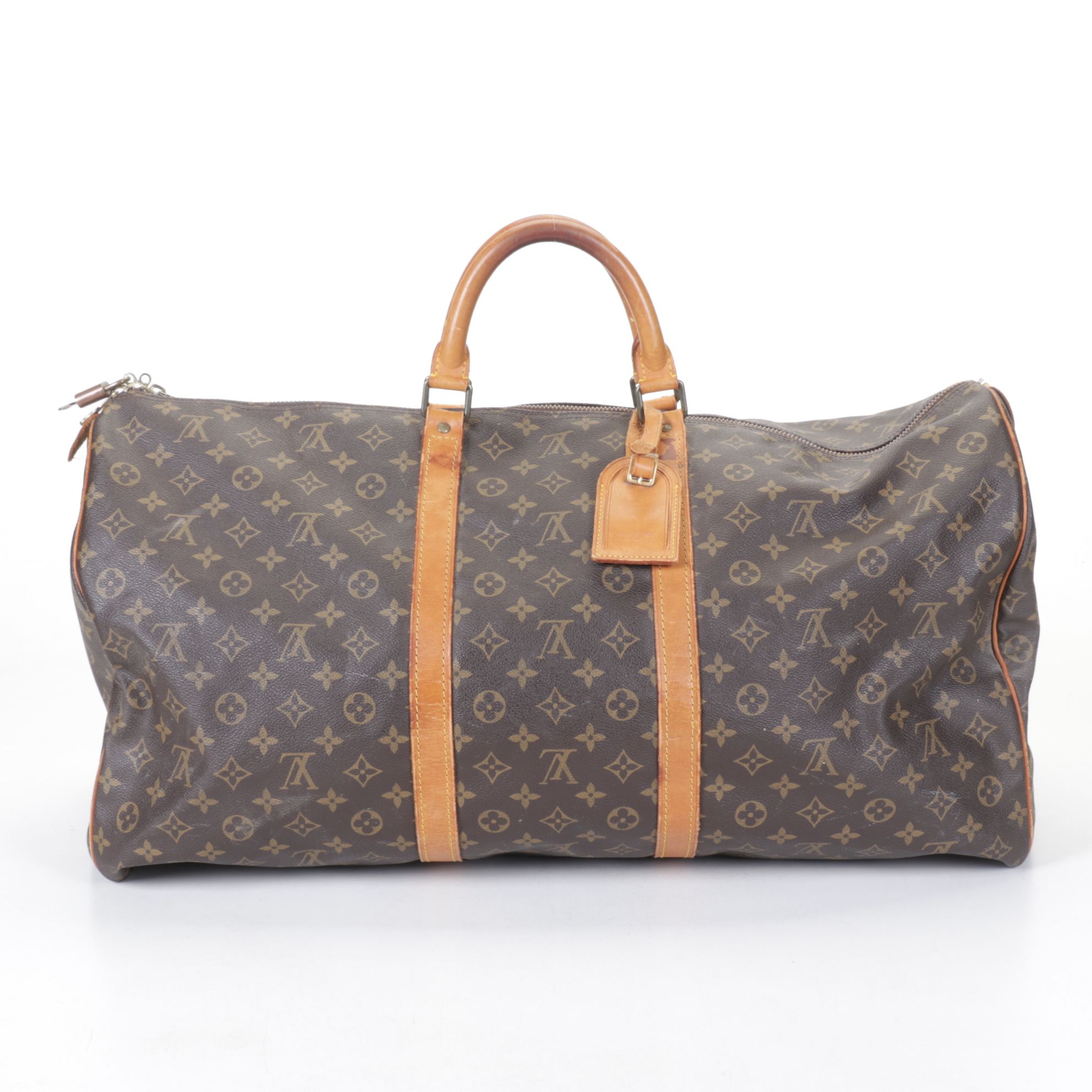 Louis Vuitton Keepall 60 in Monogram Canvas and Vachetta Leather, 1980s