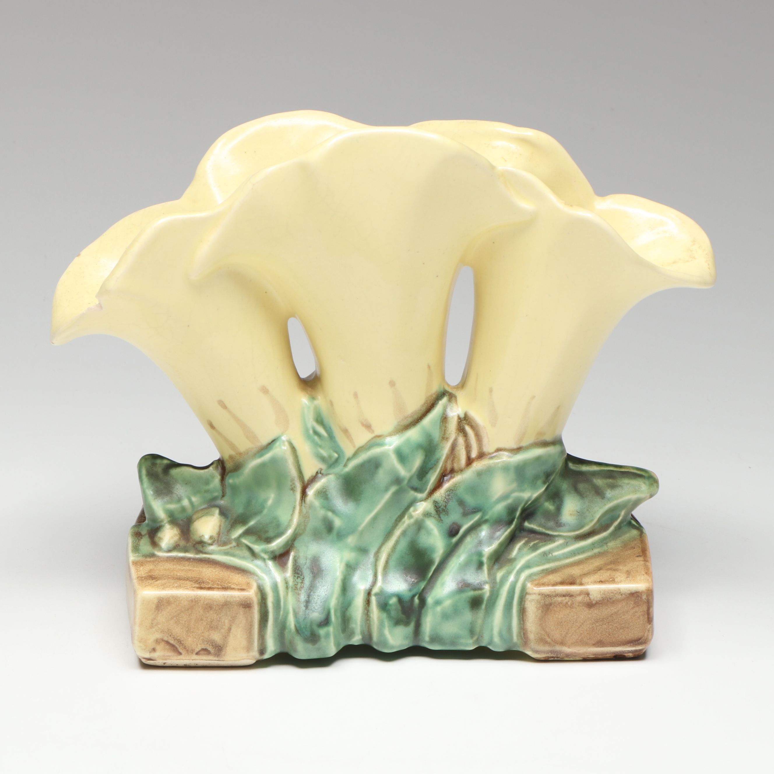 Roseville Pottery "Wincraft" Art Deco Style Vase, McCoy Pottery Teapot and Vase