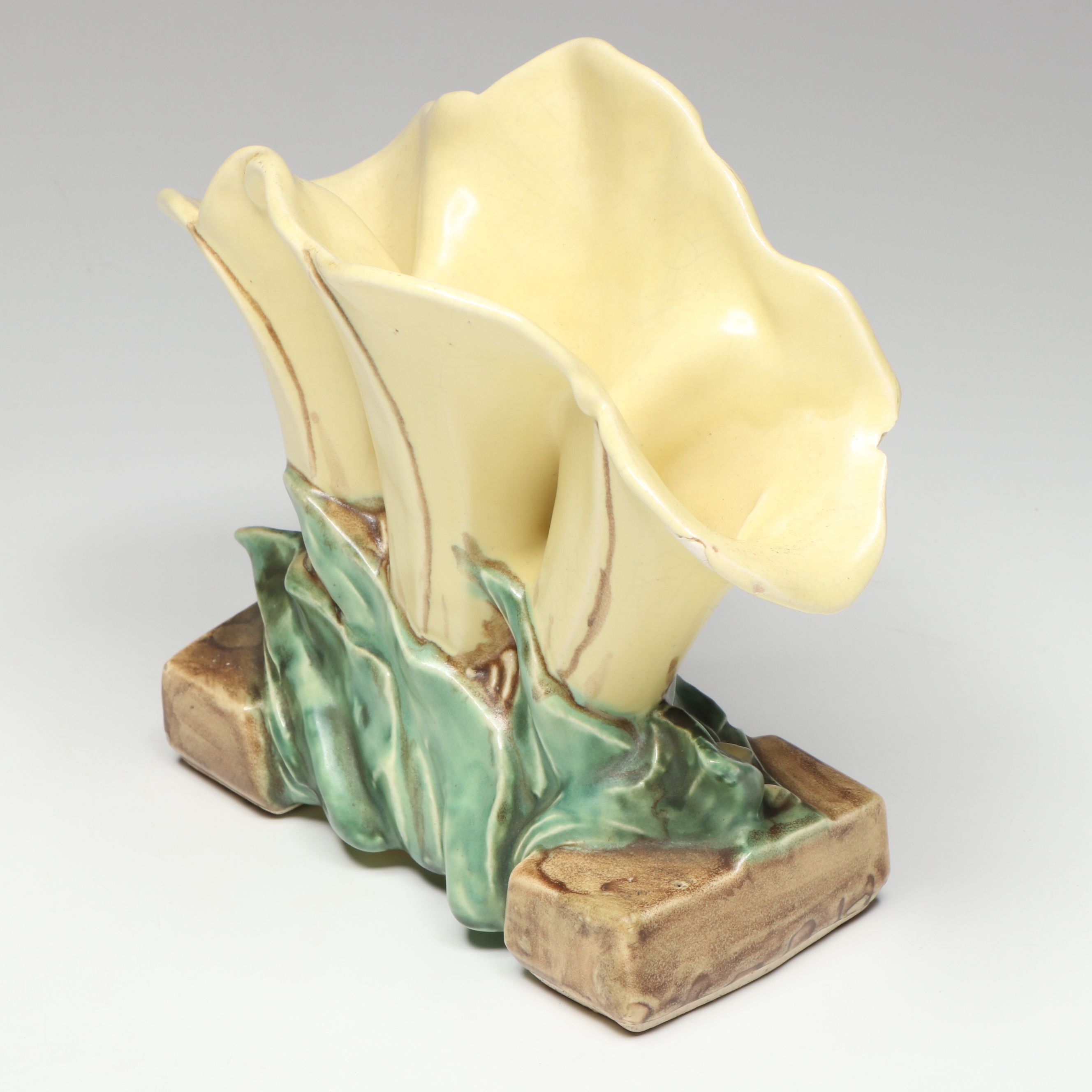 Roseville Pottery "Wincraft" Art Deco Style Vase, McCoy Pottery Teapot and Vase