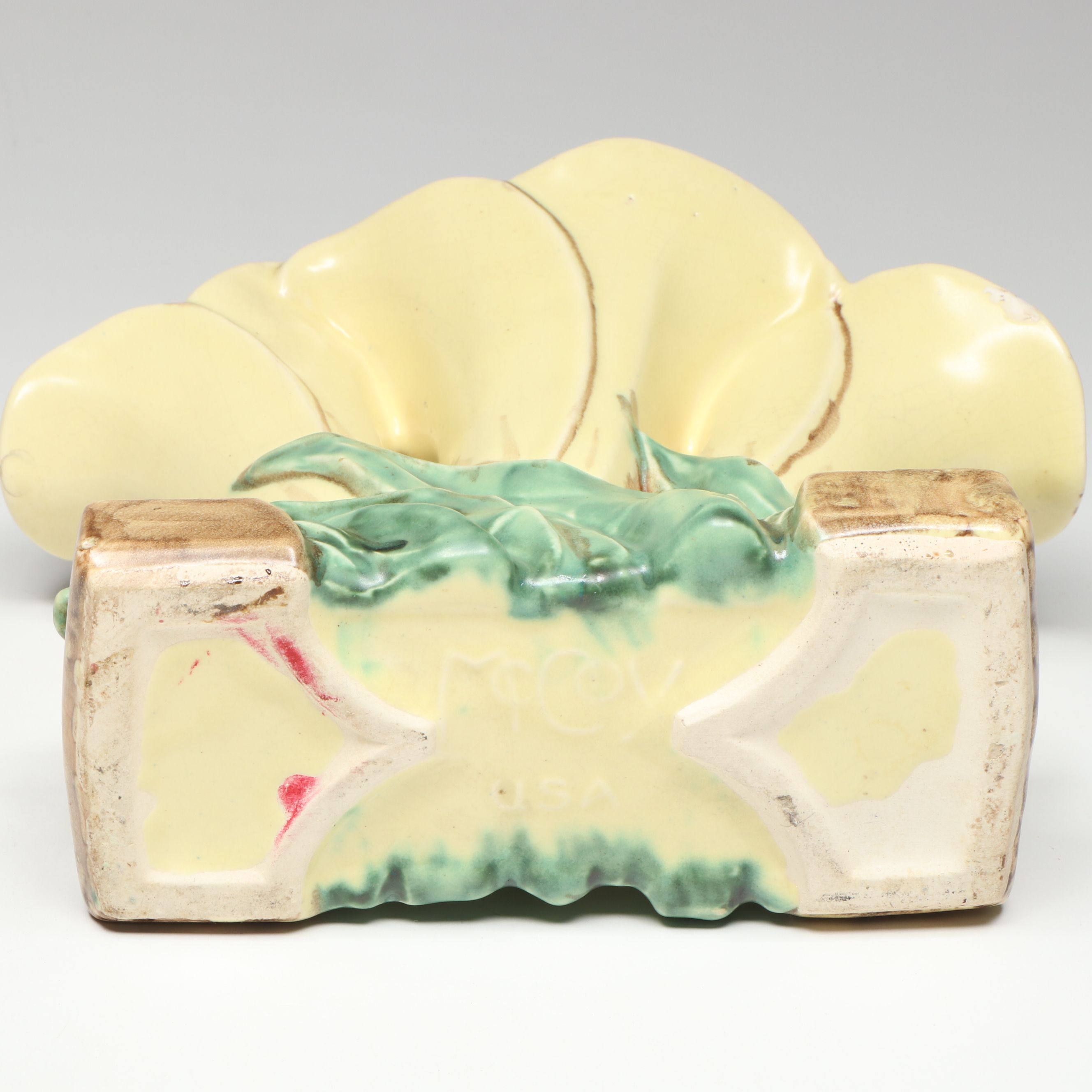 Roseville Pottery "Wincraft" Art Deco Style Vase, McCoy Pottery Teapot and Vase