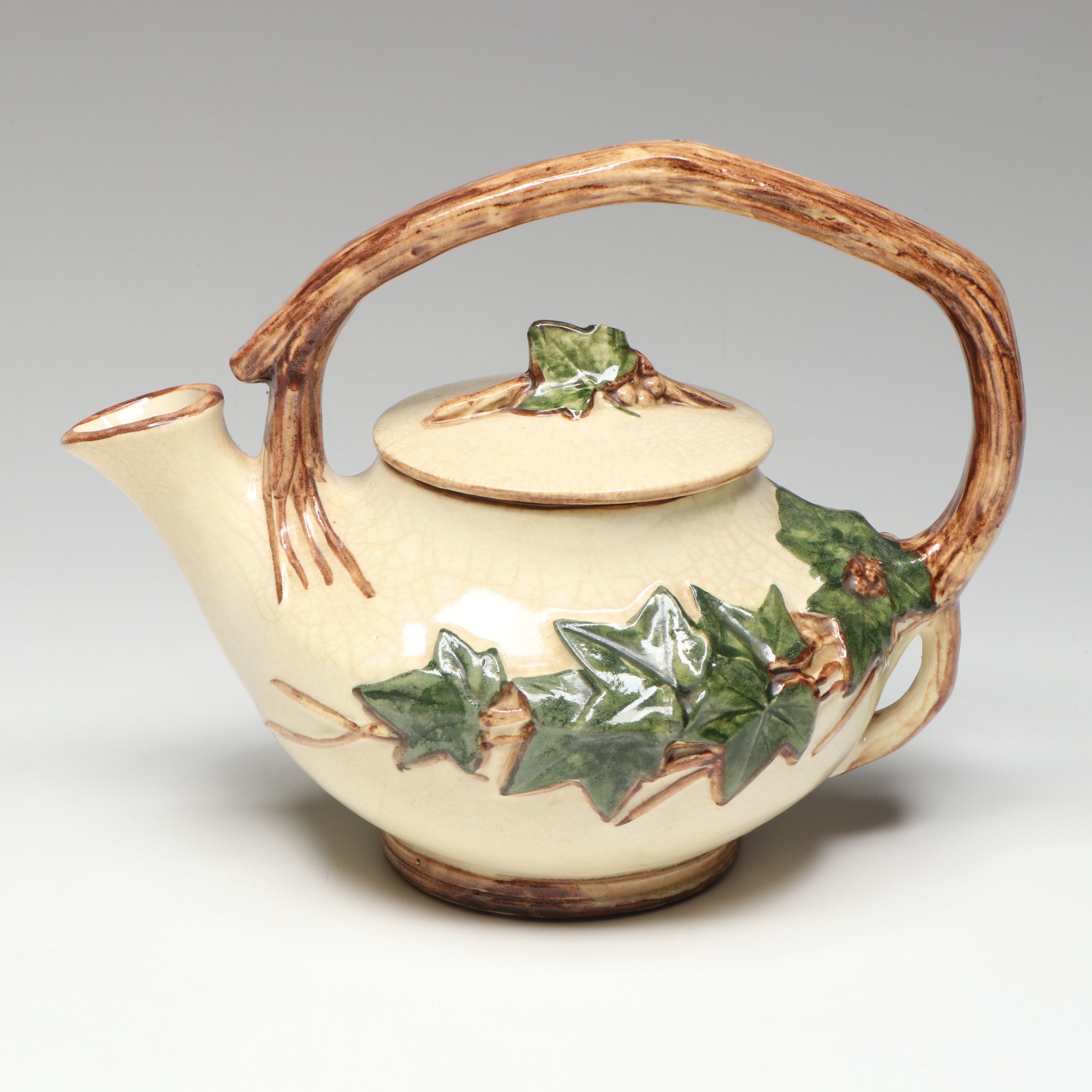 Roseville Pottery "Wincraft" Art Deco Style Vase, McCoy Pottery Teapot and Vase