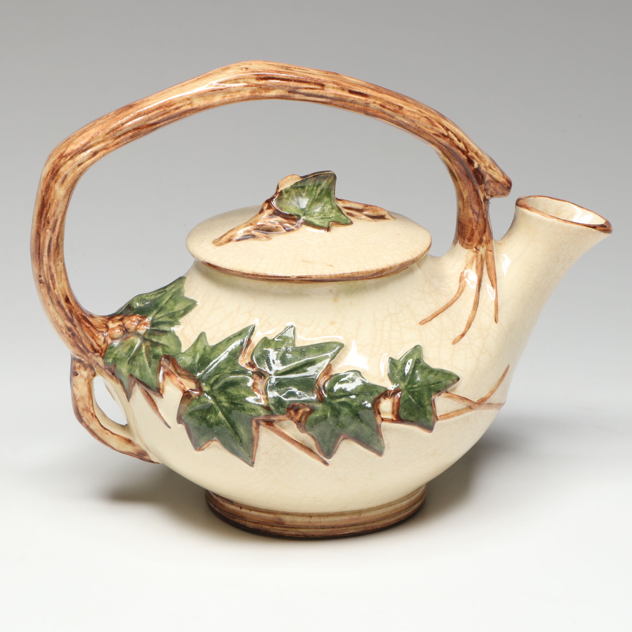 Roseville Pottery "Wincraft" Art Deco Style Vase, McCoy Pottery Teapot and Vase