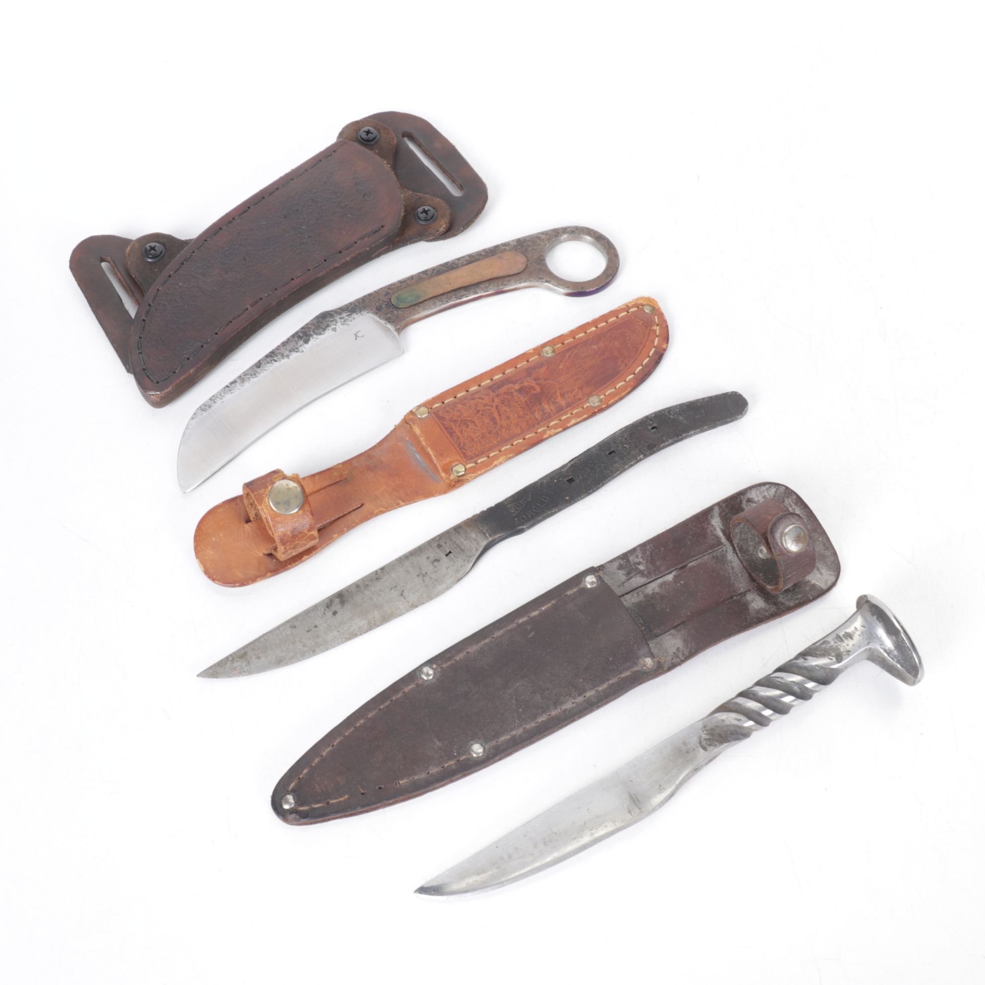 Hand Forged Karambit, Railroad Spike & Iron Knives