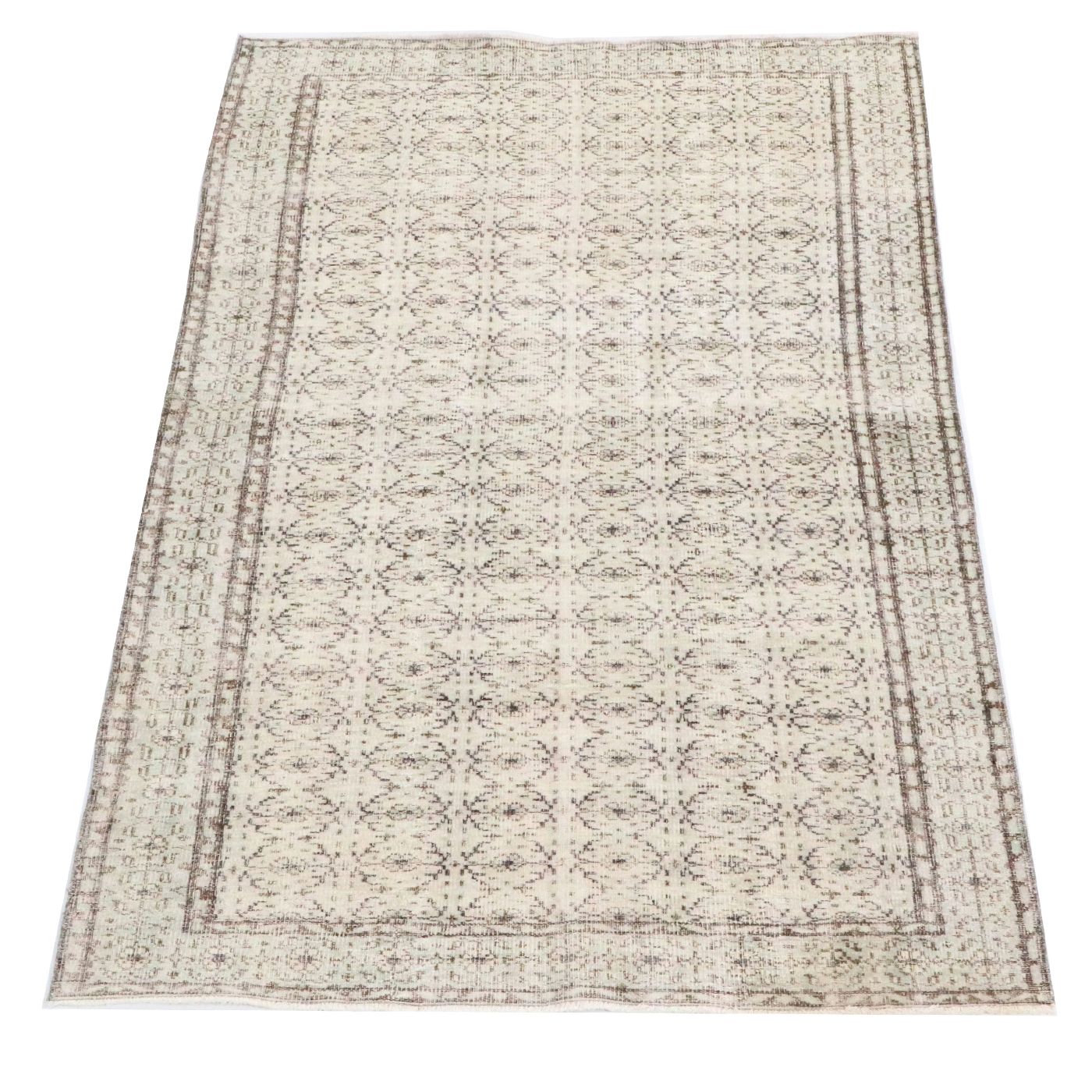 5'11 x 9'8 Hand-Knotted Shaved and Overdyed Turkish Style Area Rug