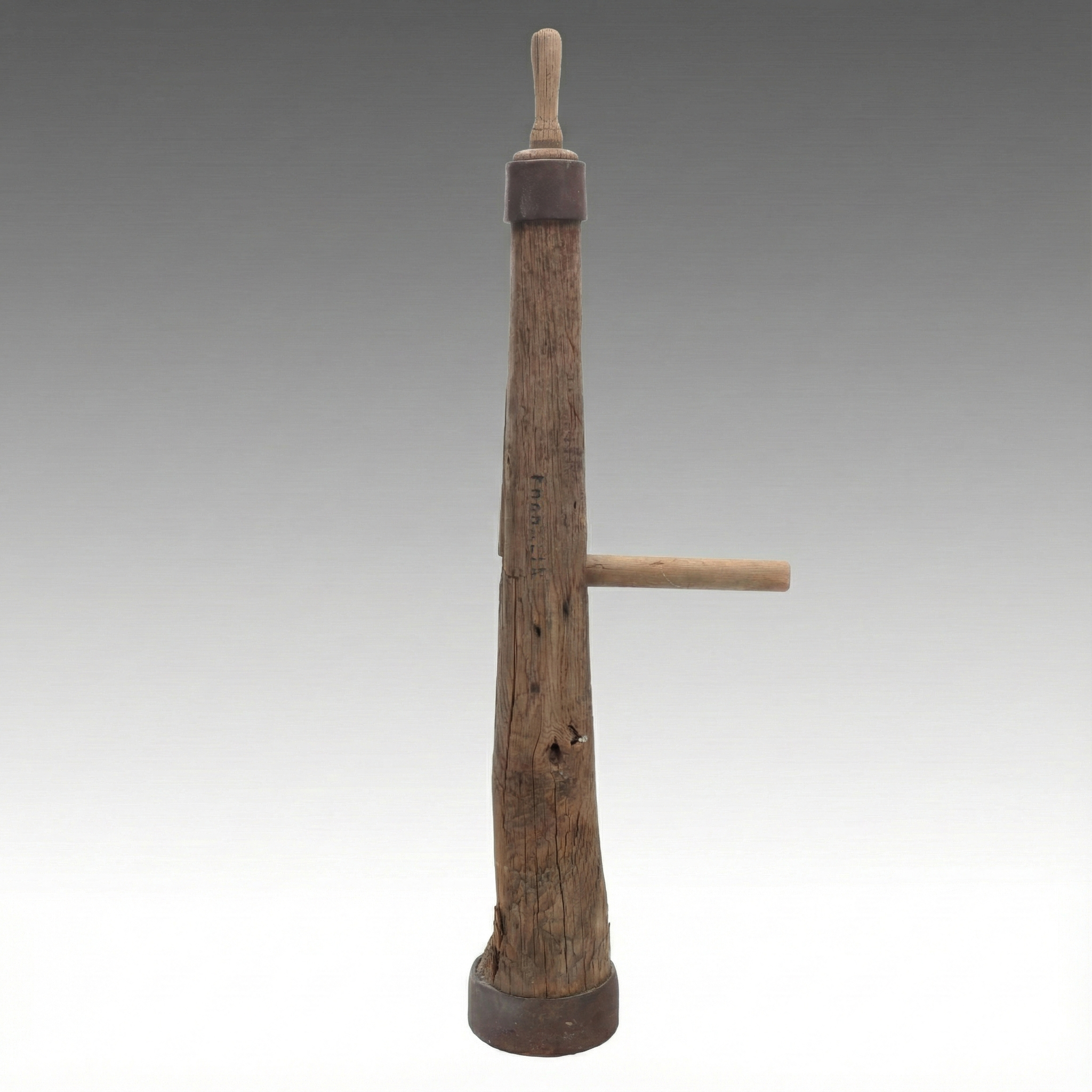 Antique Franklin Wood and Metal Fireman's Battering Ram