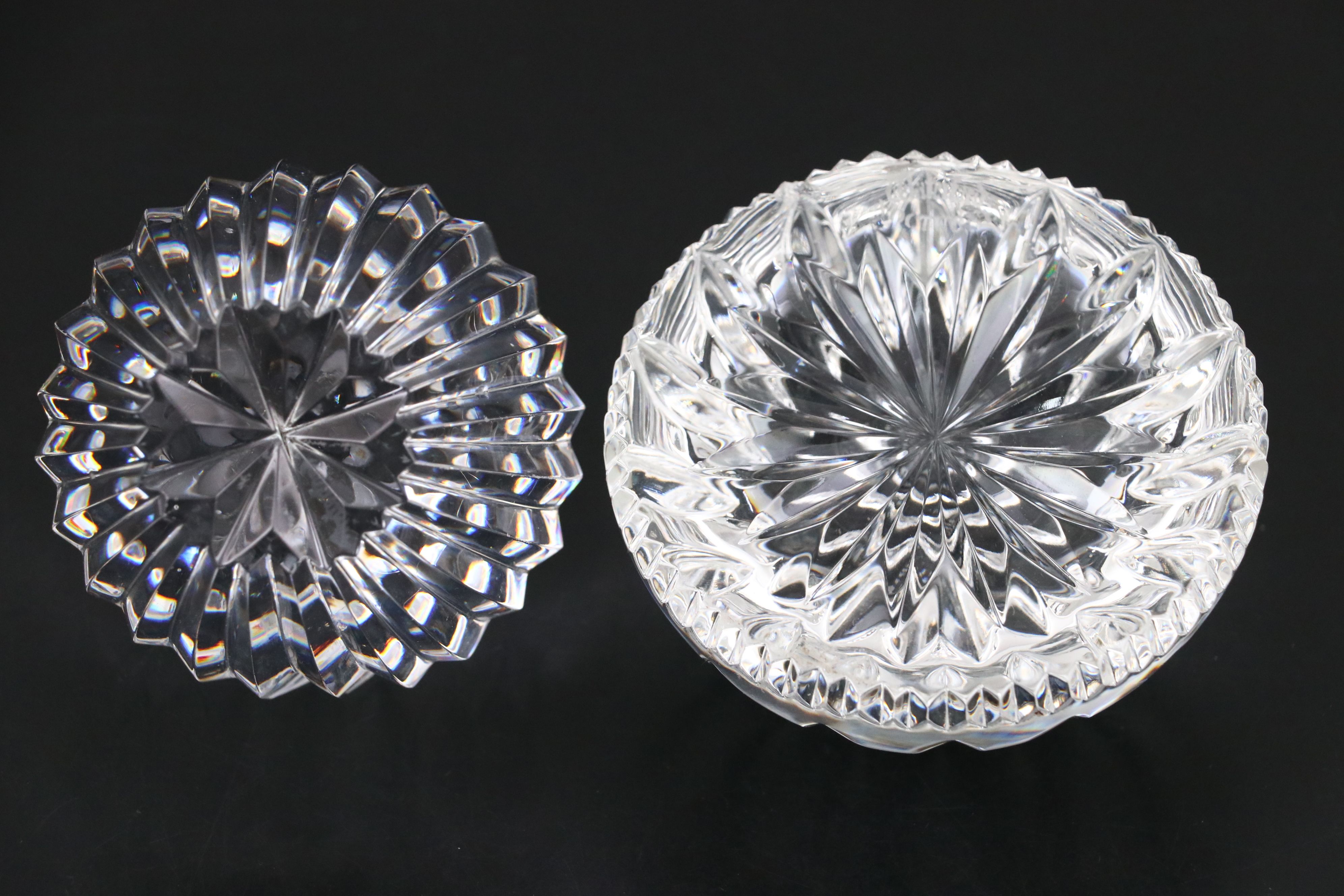 Waterford Crystal Paperweights and Mikasa "Belle Epoque" Centerpiece Bowl