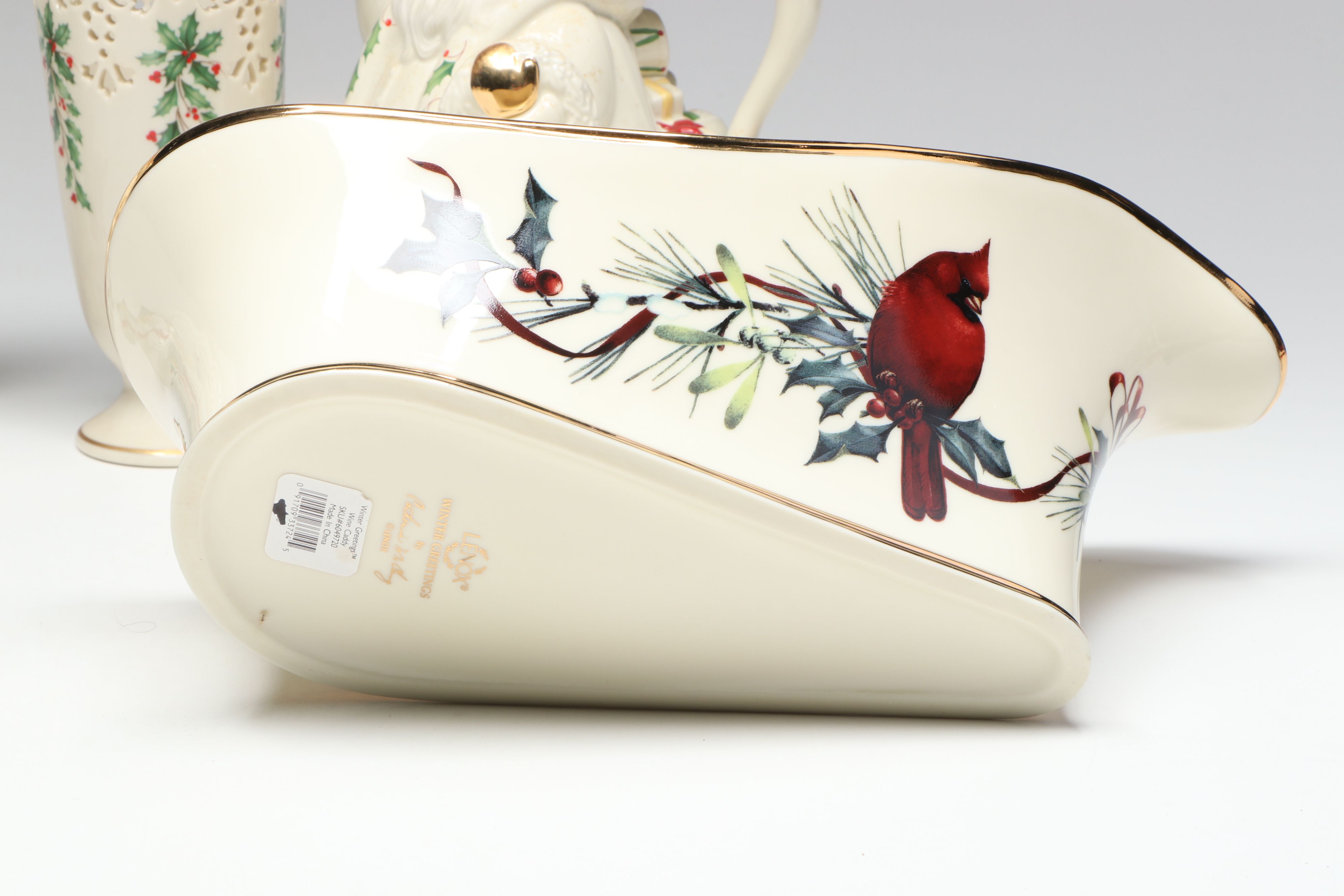 Lenox "Holiday" Biscuit Barrel, Vase and More Christmas Tableware