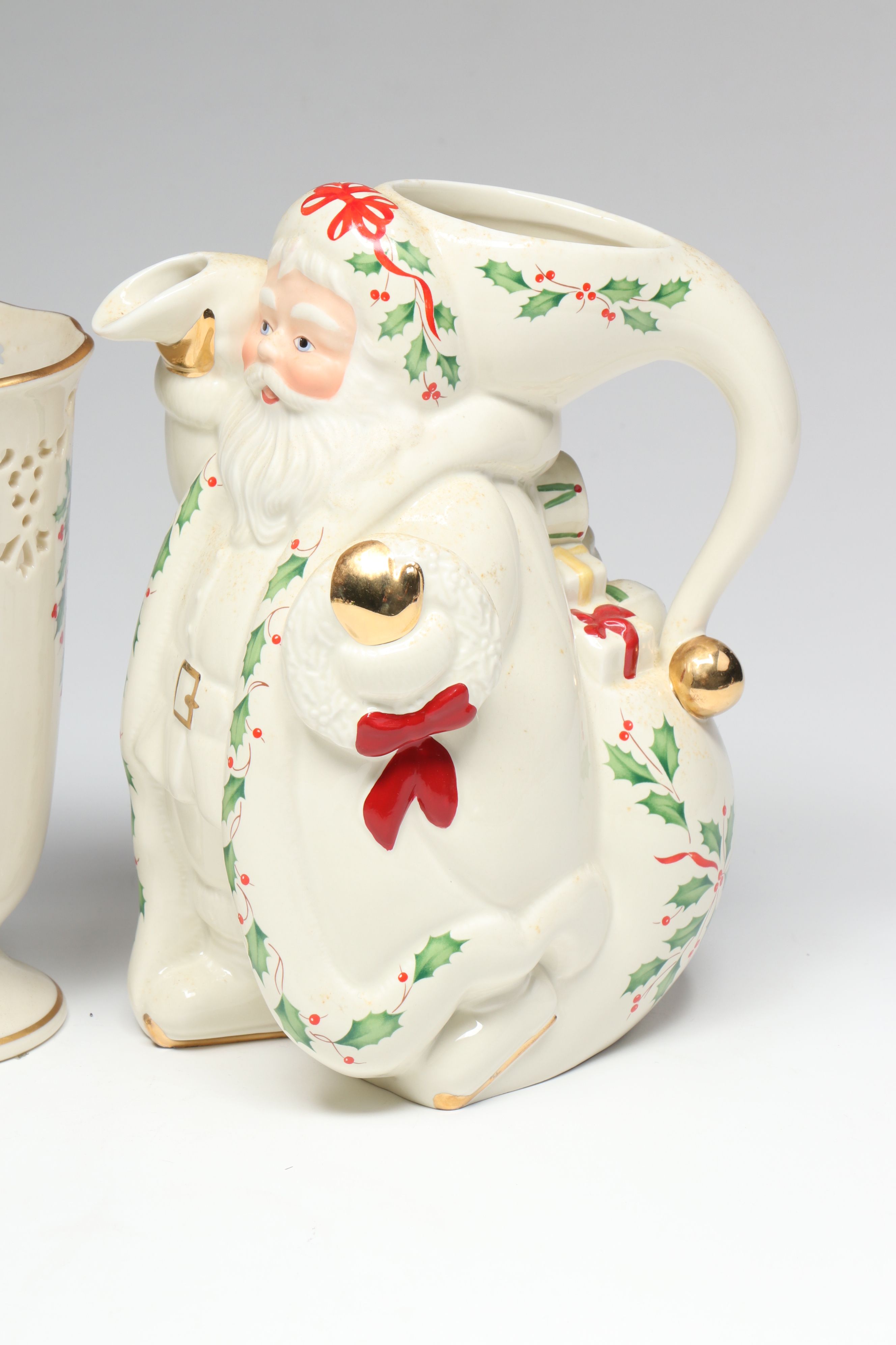 Lenox "Holiday" Biscuit Barrel, Vase and More Christmas Tableware