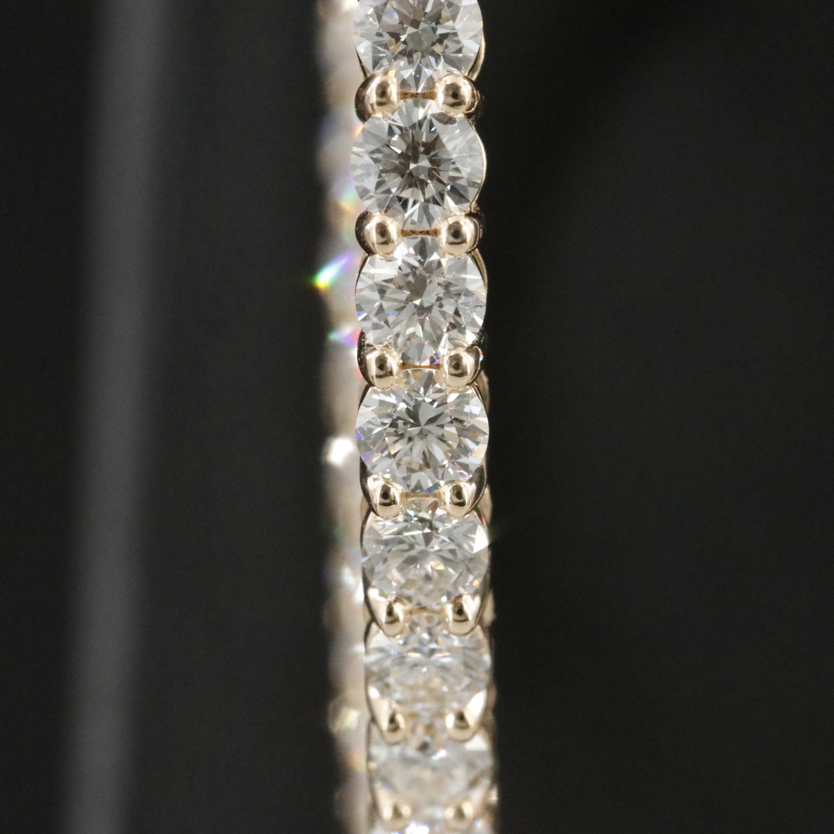 14K 6.99 CTW Diamond Inside-Out Hoop Earrings