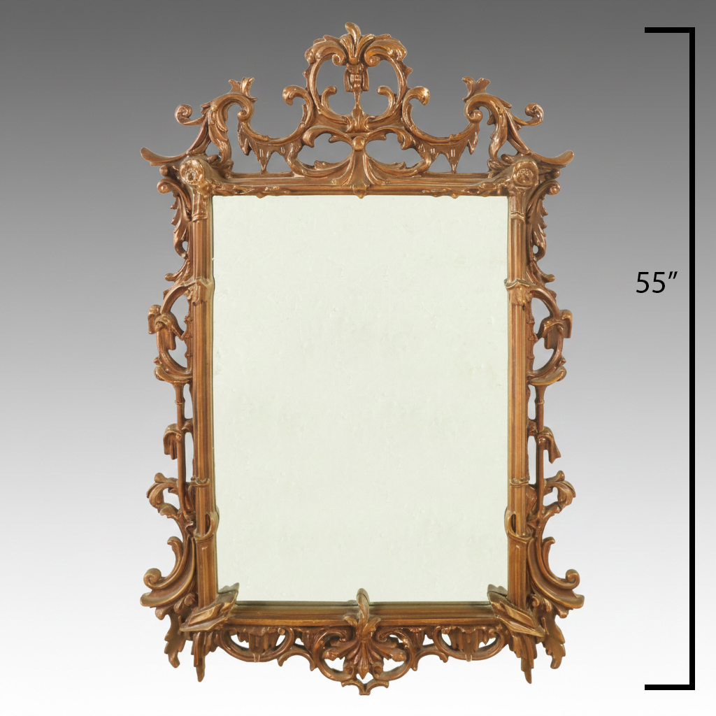 Rococo Style Gilt Finished Wall Mirror