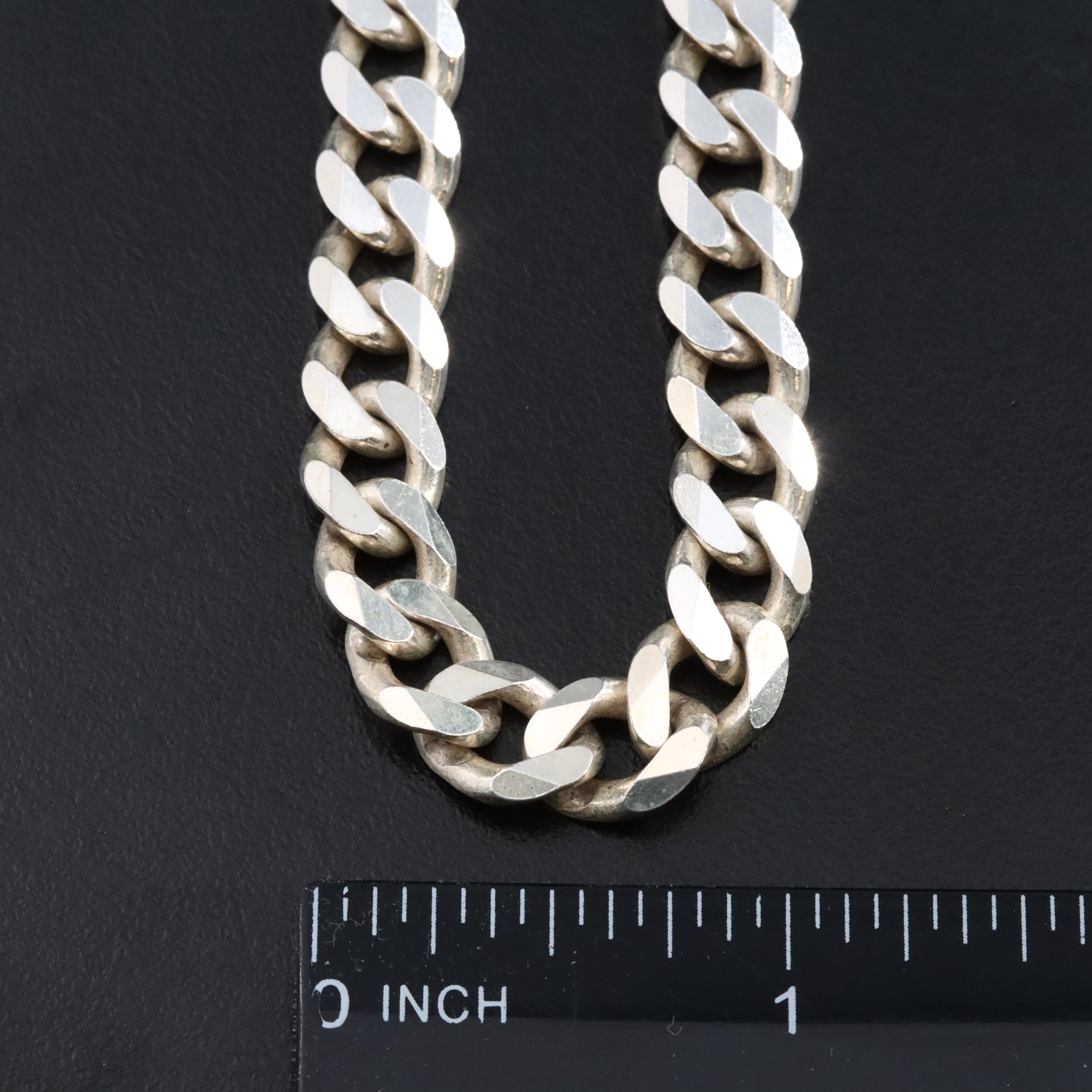 Italian Sterling Curb Chain Necklace