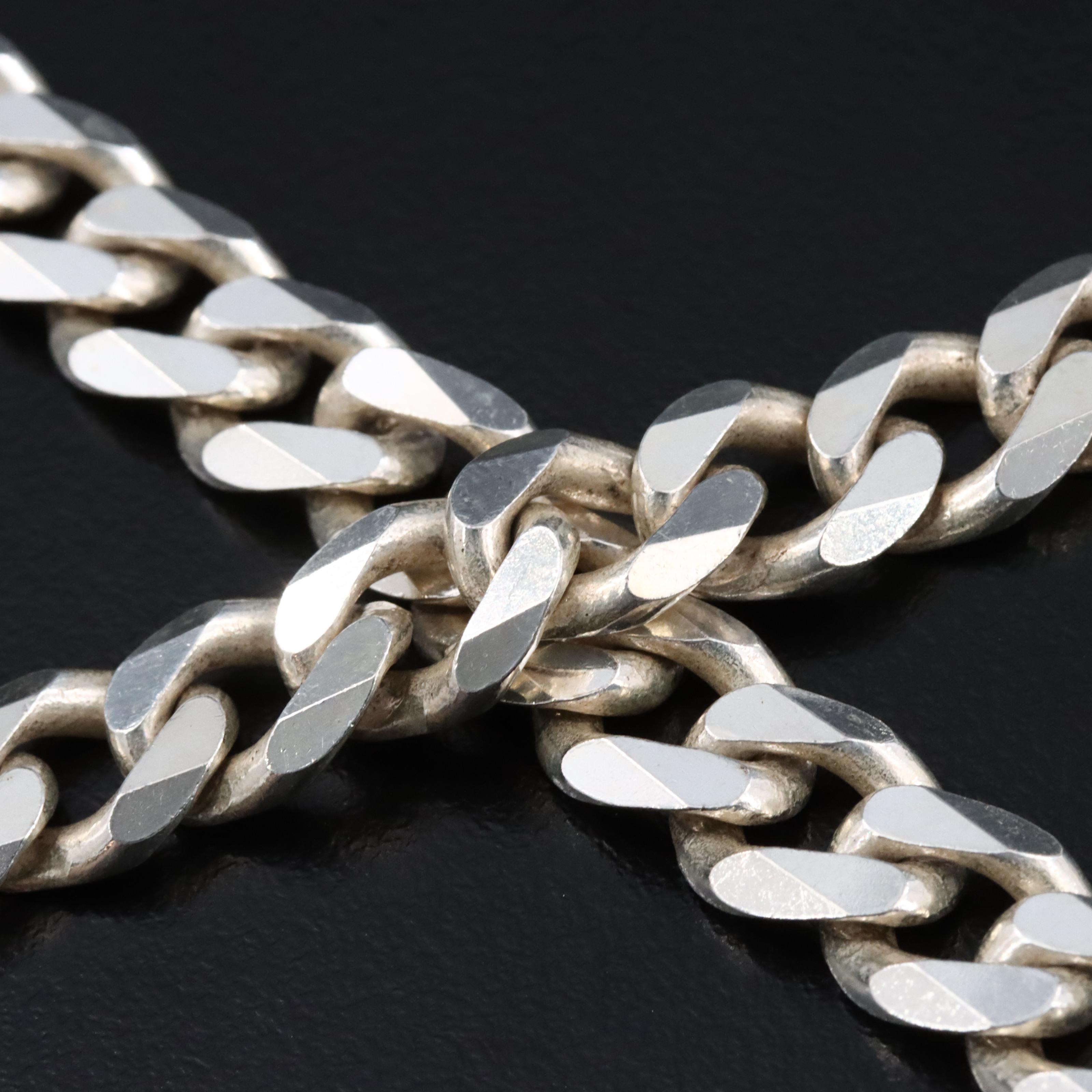 Italian Sterling Curb Chain Necklace