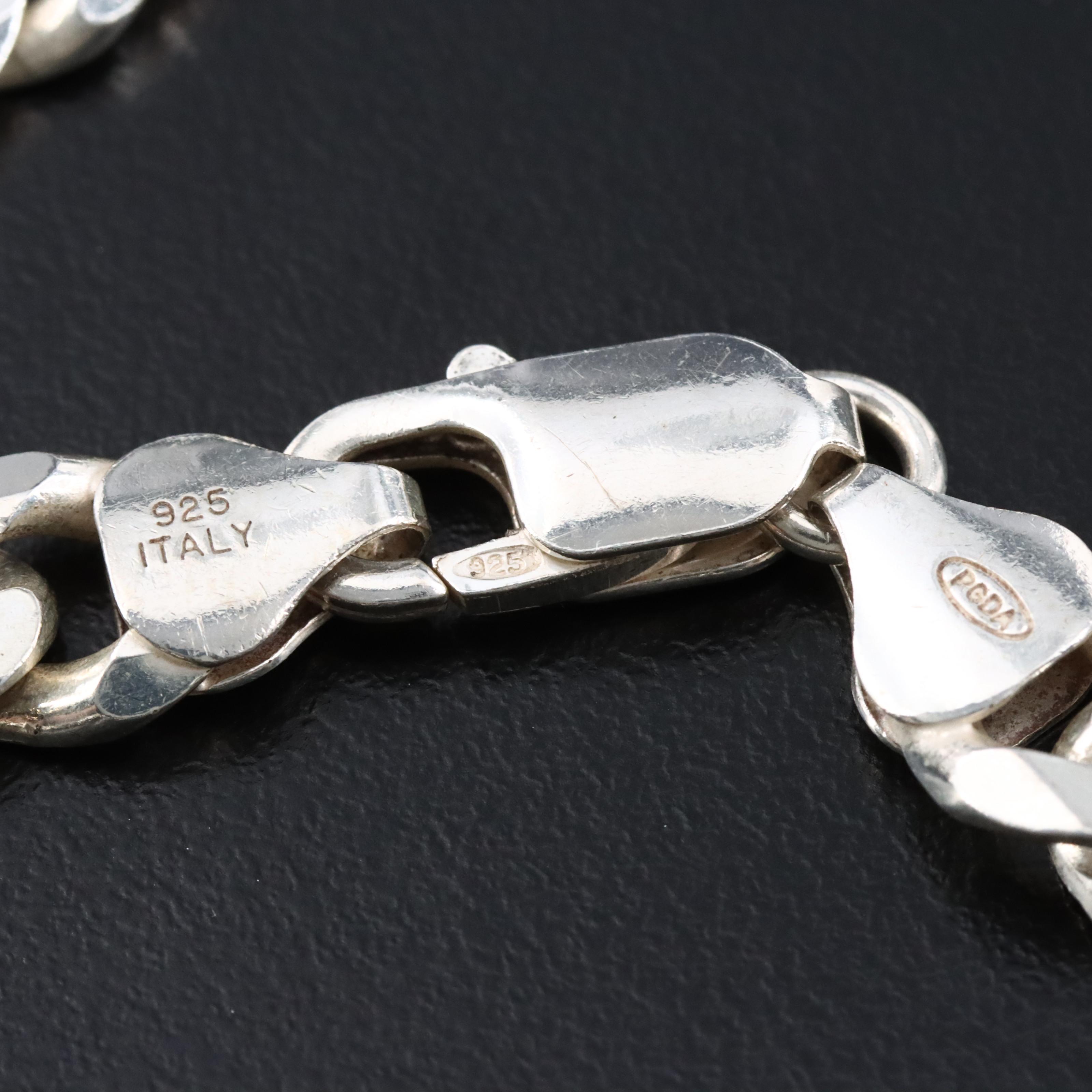 Italian Sterling Curb Chain Necklace