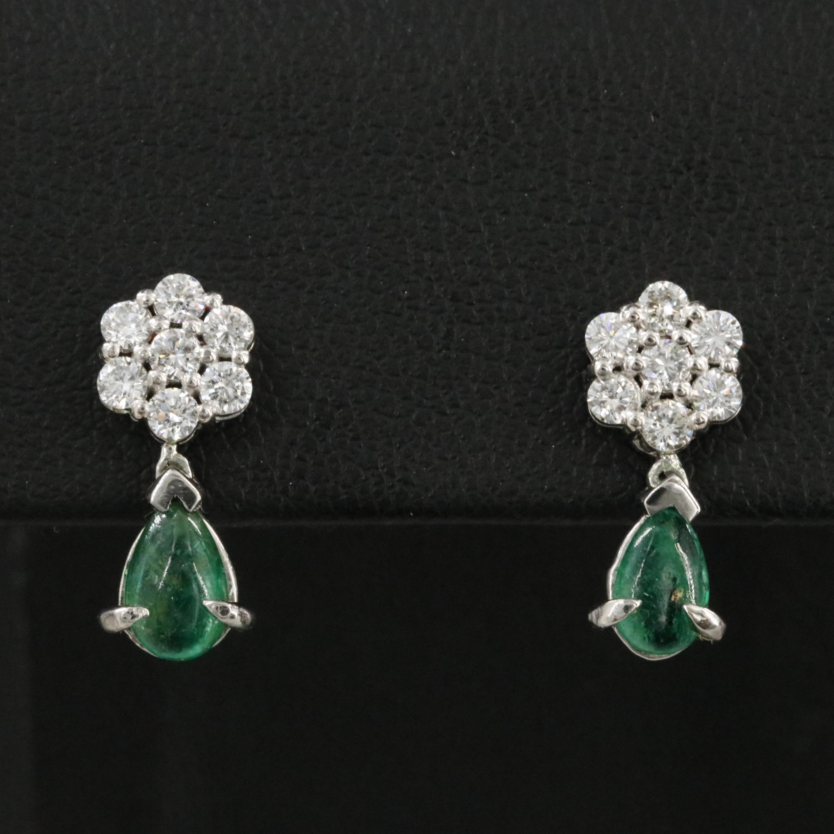 Platinum 1.07 CTW and Diamond Earrings