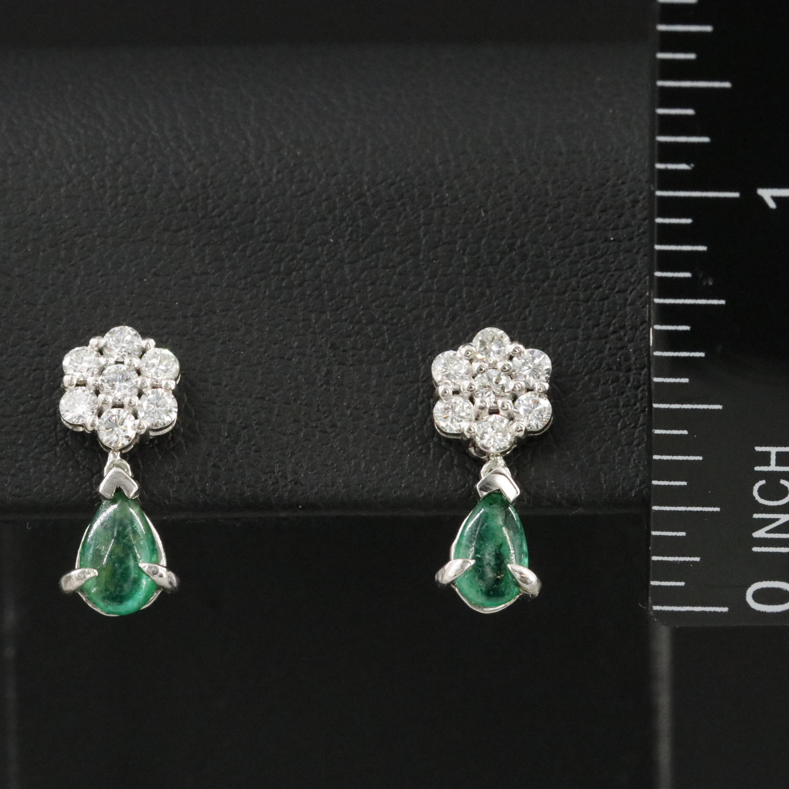 Platinum 1.07 CTW and Diamond Earrings