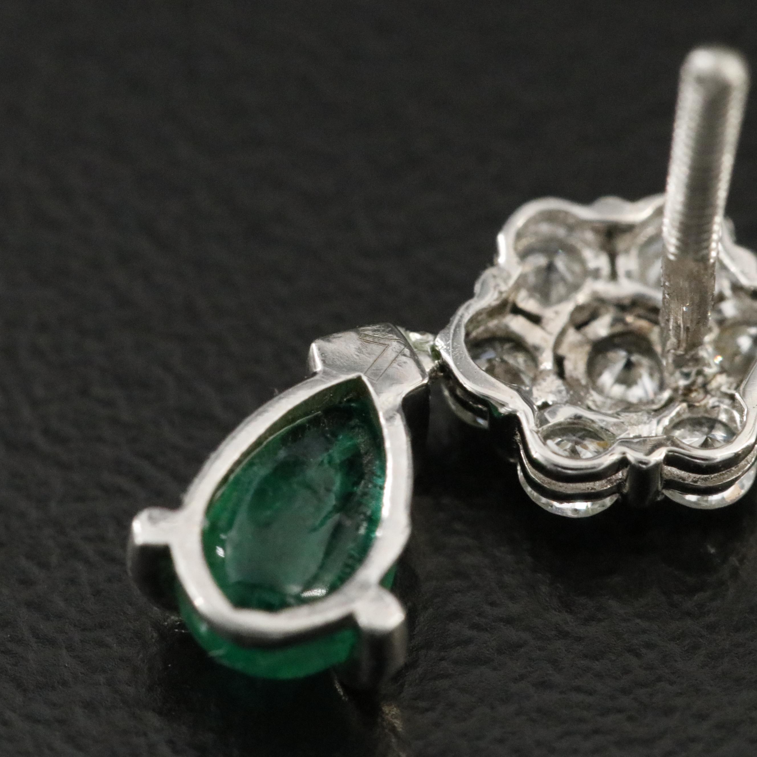 Platinum 1.07 CTW and Diamond Earrings