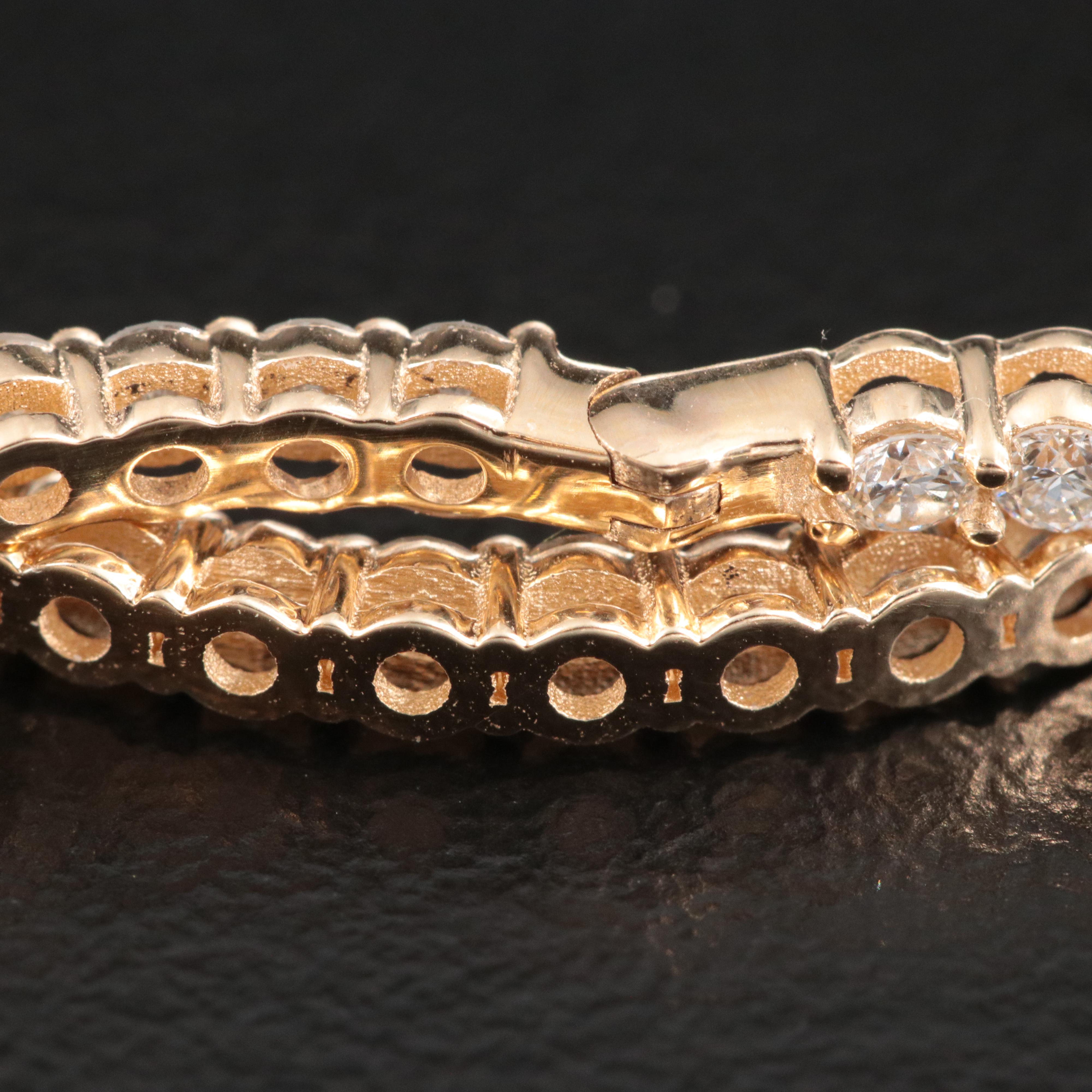 14K 1.94 CTW Diamond Inside-Out Hoop Earrings