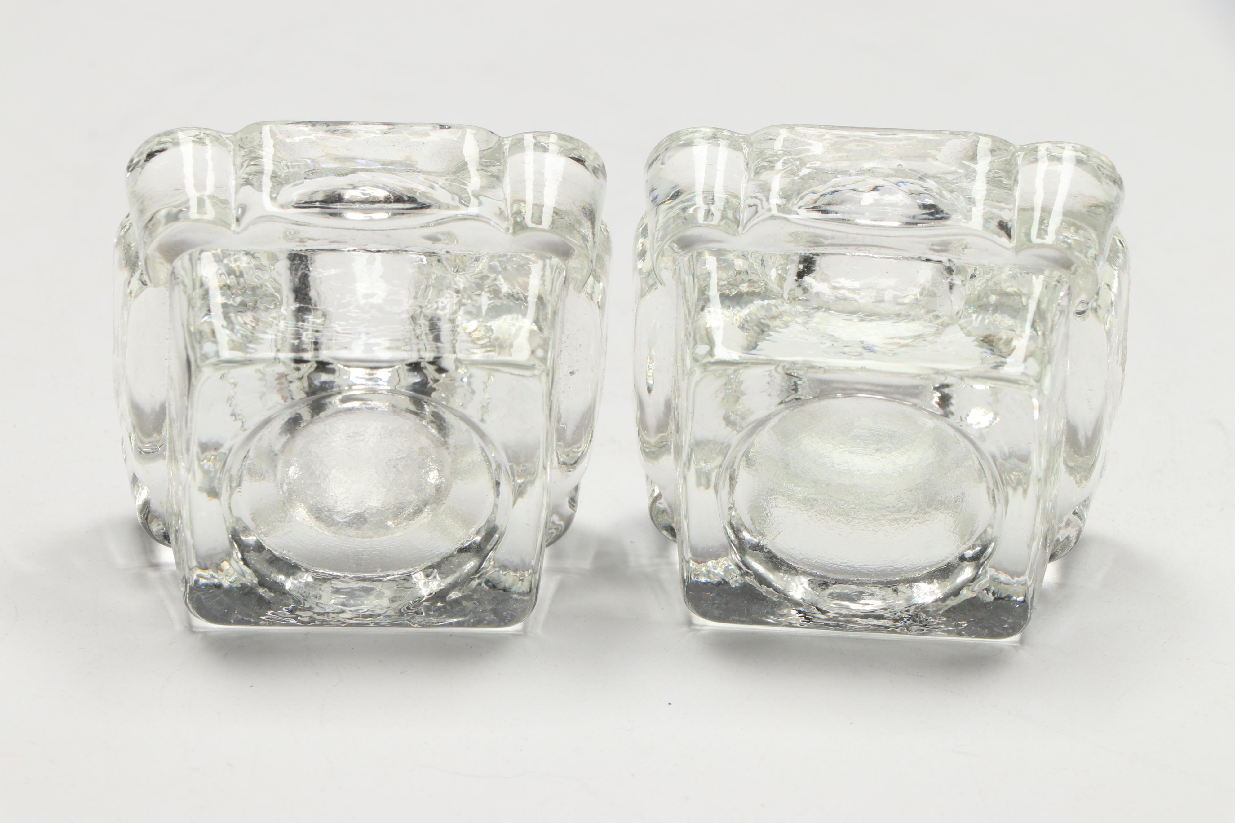 Rococo Style Brass Finish and Glass Inkwell