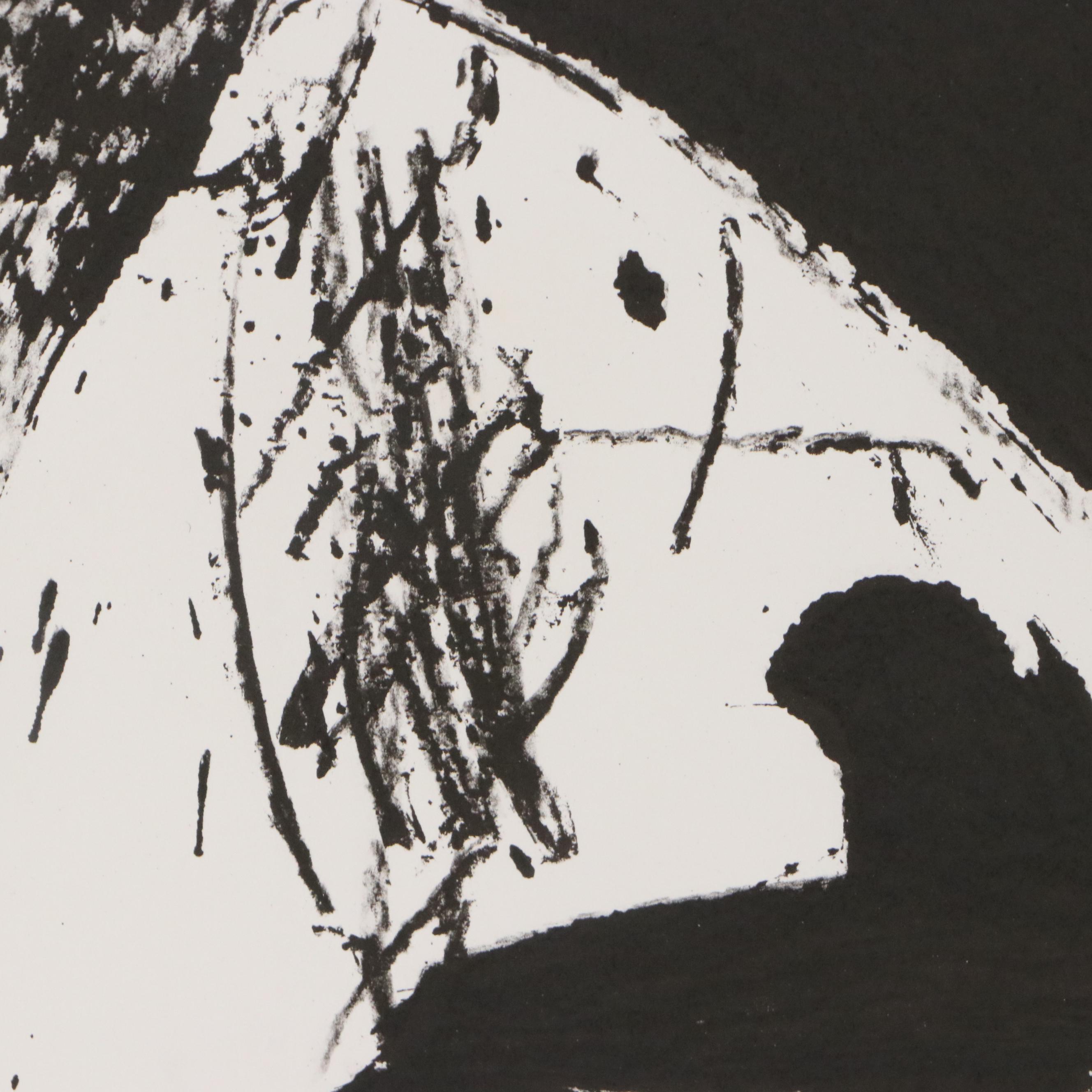 Color Lithograph Exhibition Poster After Antoni Tàpies, 1985