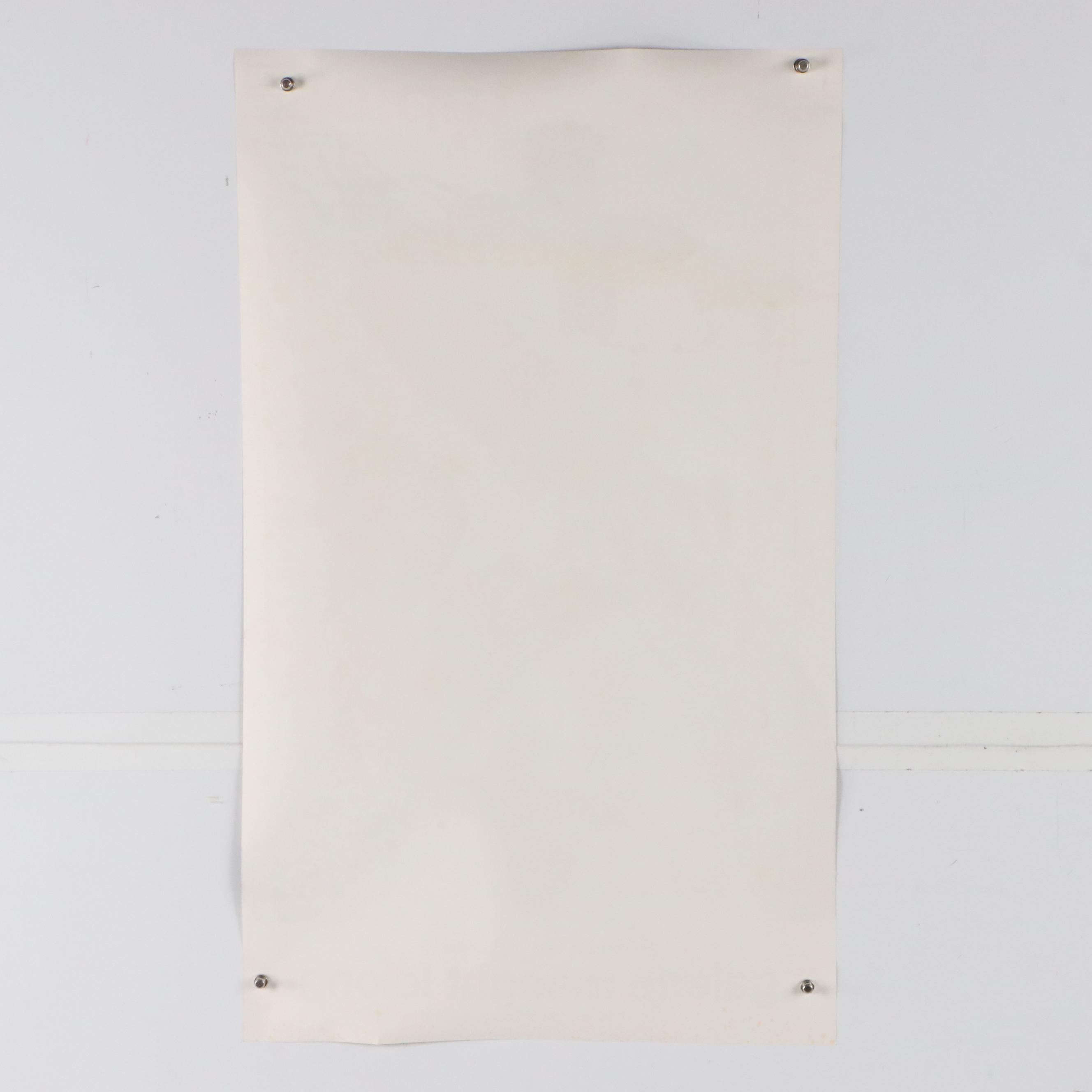 Color Lithograph Exhibition Poster After Antoni Tàpies, 1985