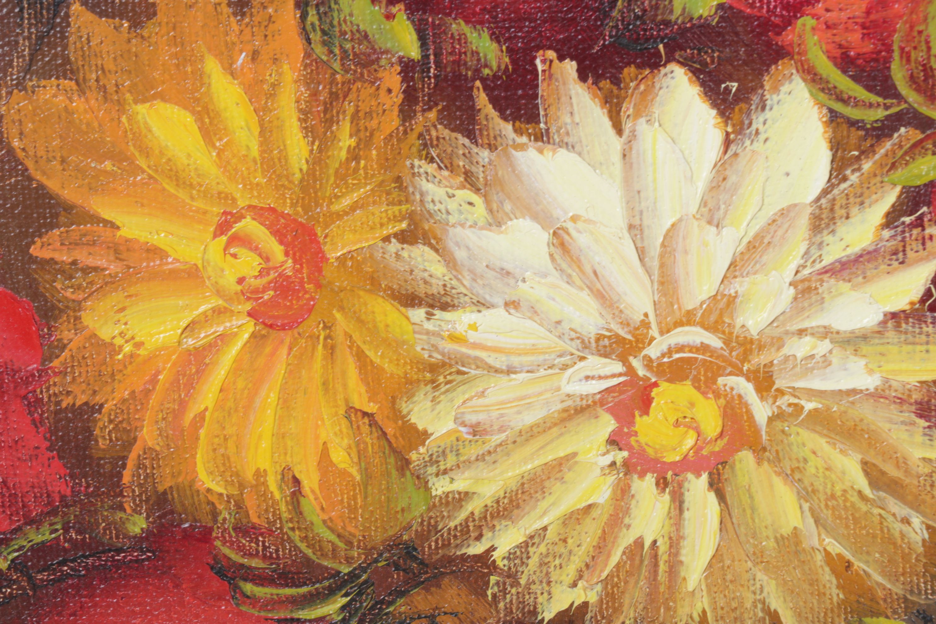 Roy Pasanault Impressionist Still Life Oil Painting of Bouquet of Flowers