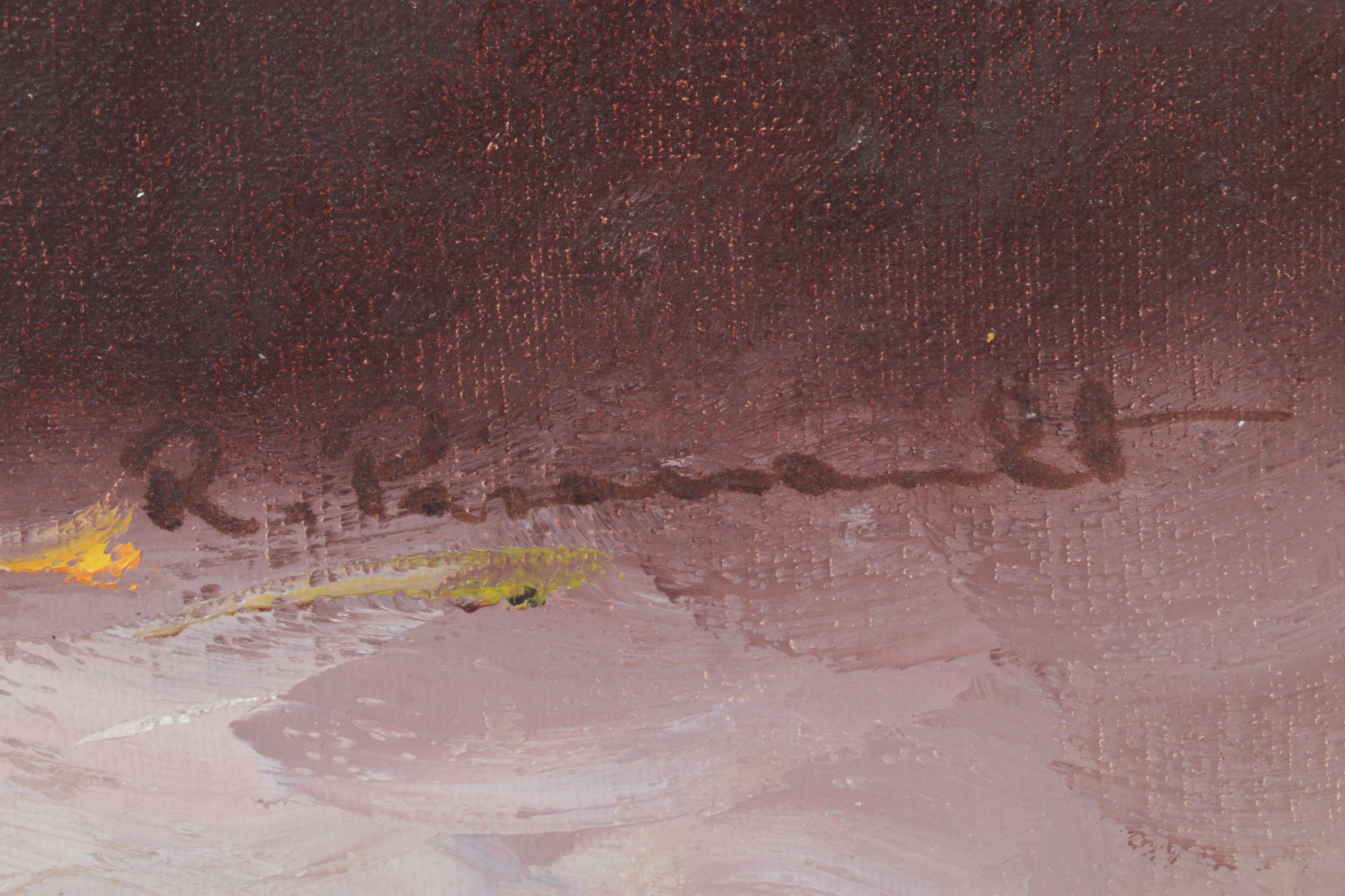 Roy Pasanault Impressionist Still Life Oil Painting of Bouquet of Flowers