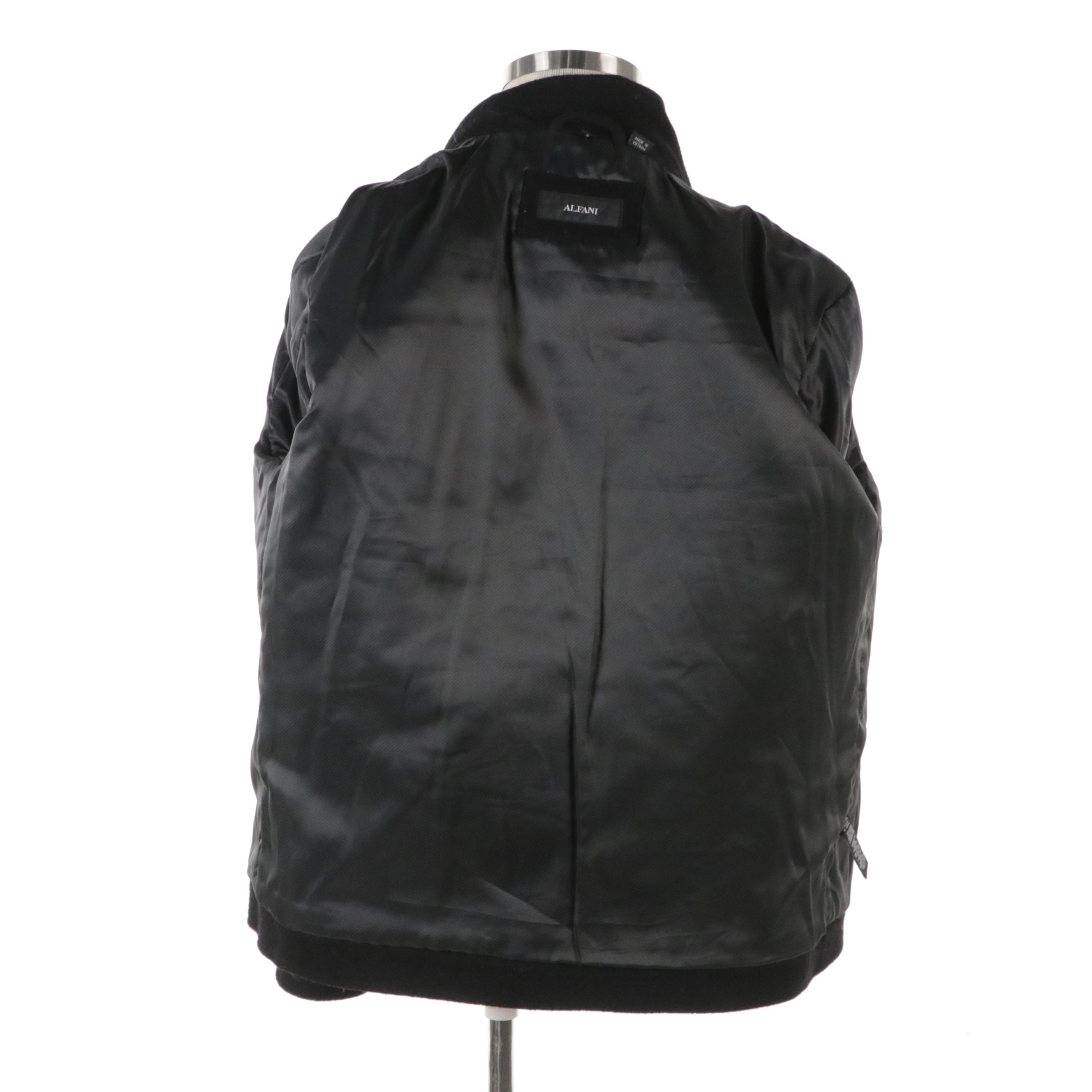 Men's Alfani Black Wool Bomber Jacket and Timberland Puffer Jacket