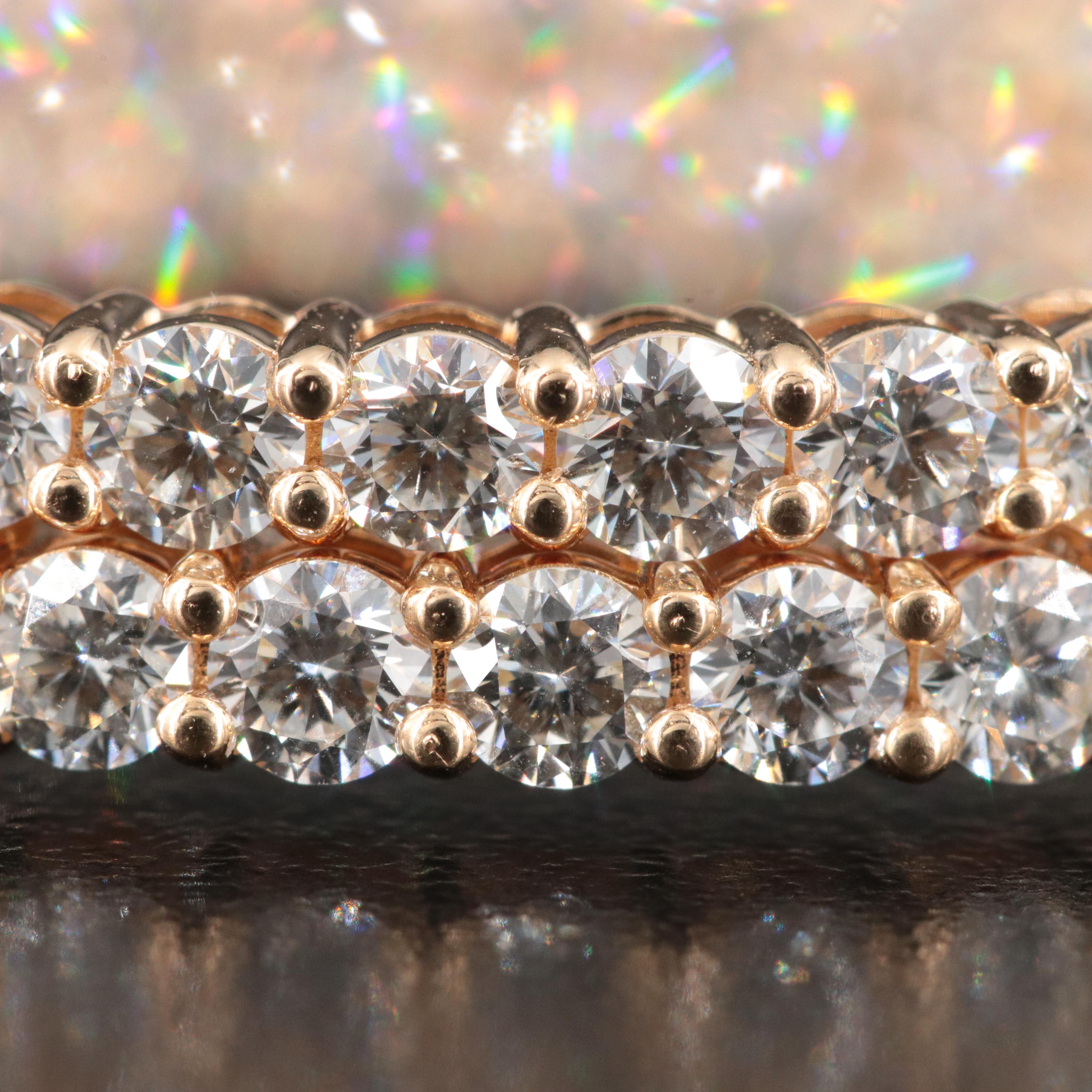 18K 7.08 CT Diamond Inside-Out Hoop Earrings