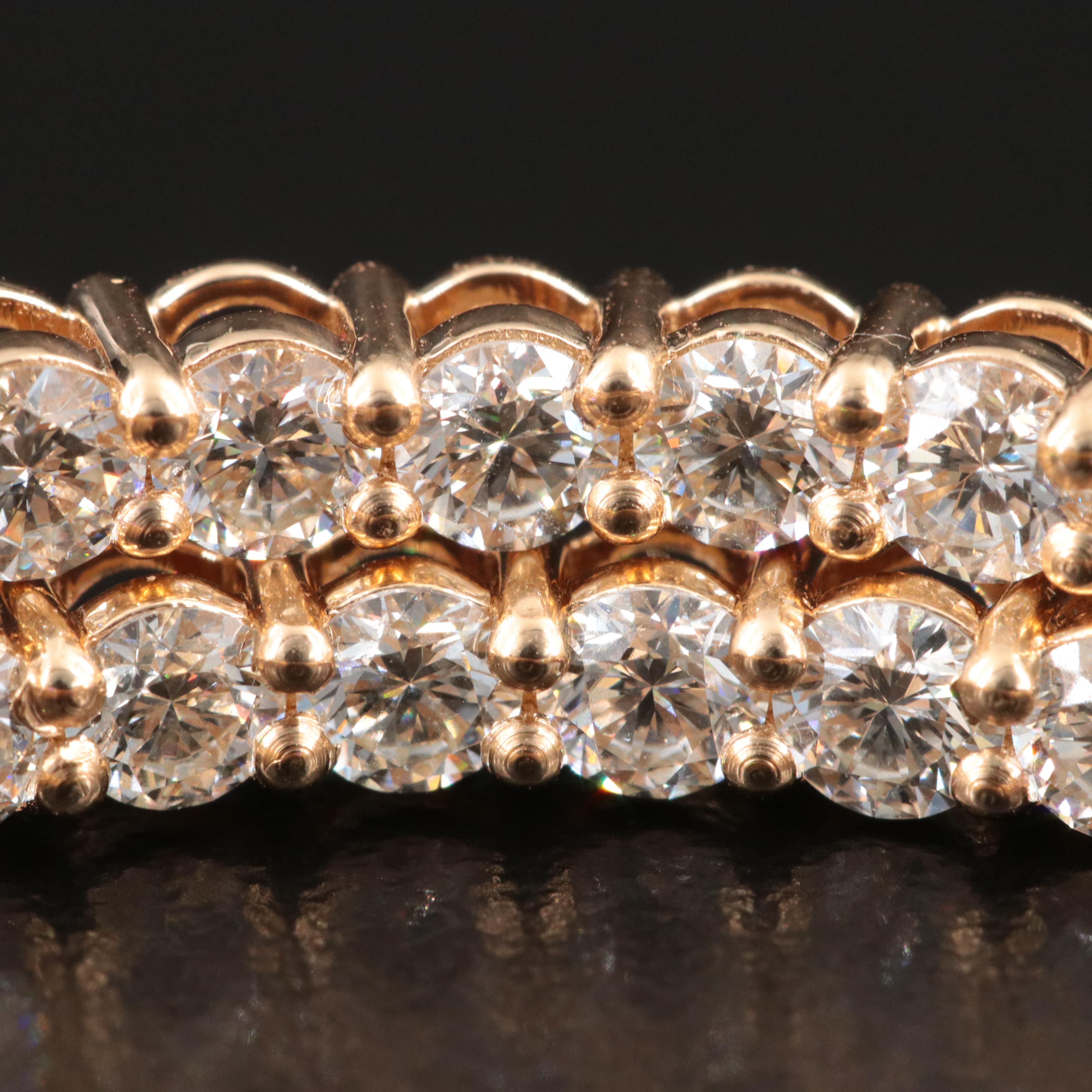 18K 7.08 CT Diamond Inside-Out Hoop Earrings