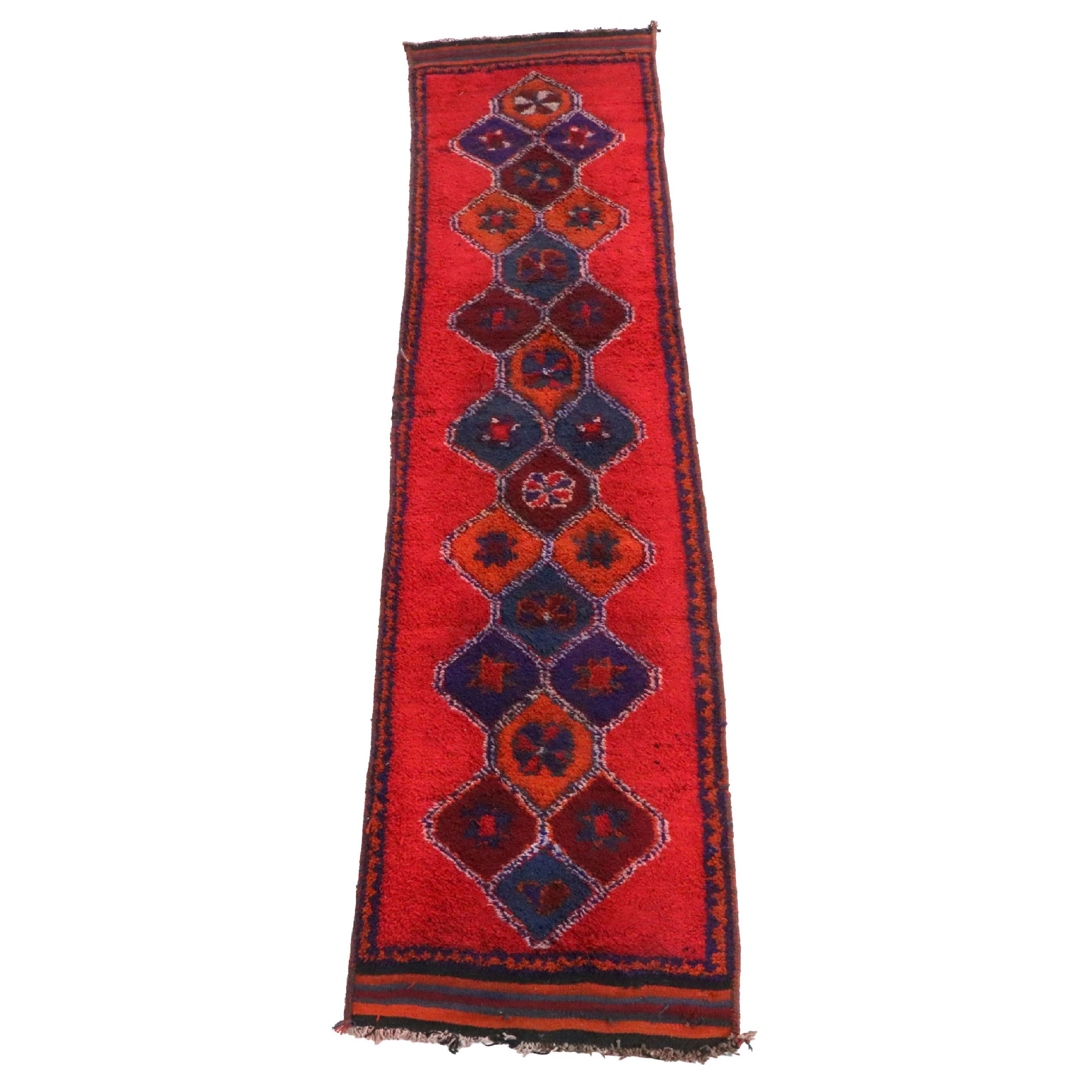 3'2 x 14' Hand-Knotted Turkish Village Long Rug