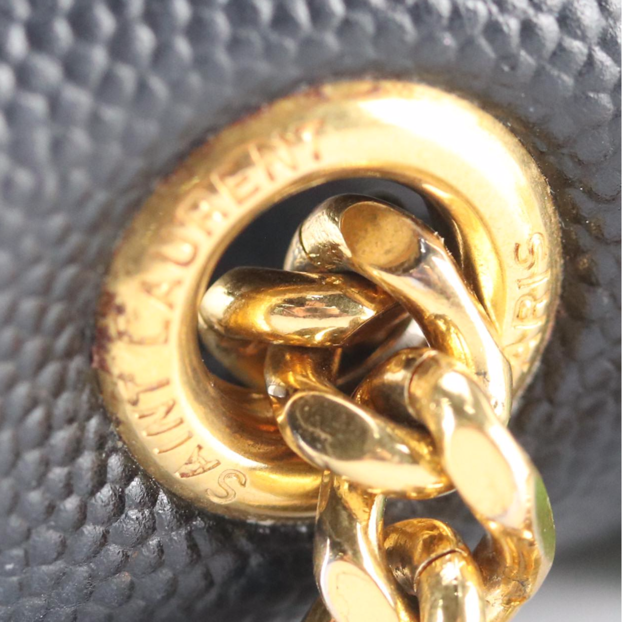 Saint Laurent Kate Crossbody Bag in Black Grain De Poudre Calfskin Leather