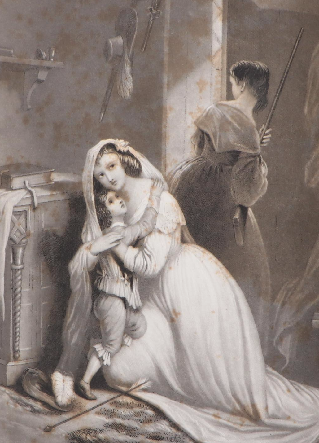 Mother-of-Pearl Inlay Leather Bound "Leaflets of Memory: An Illuminated Annual"