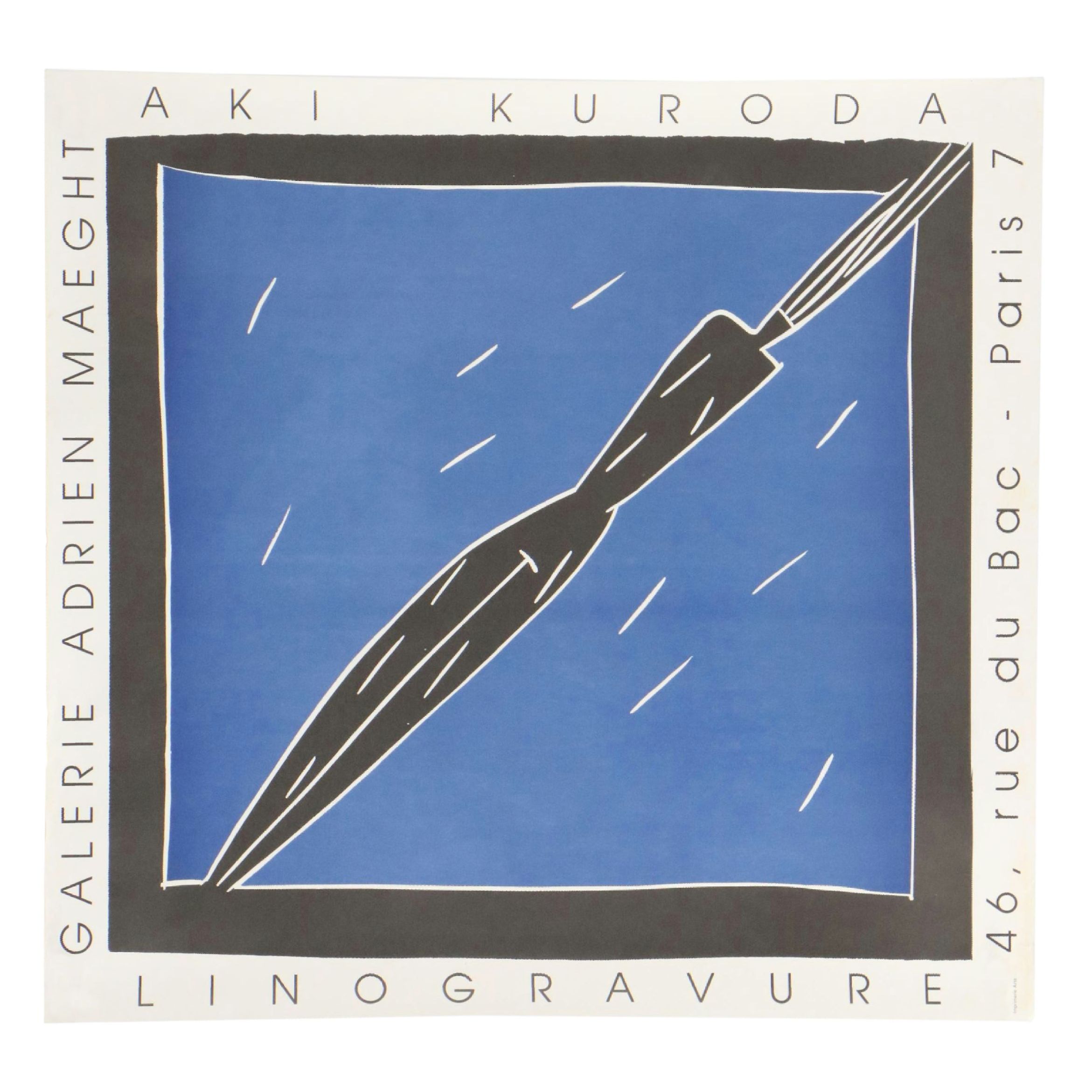 Galerie Adrien Maeght Aki Kuroda Linocuts Exhibition Poster, 1985