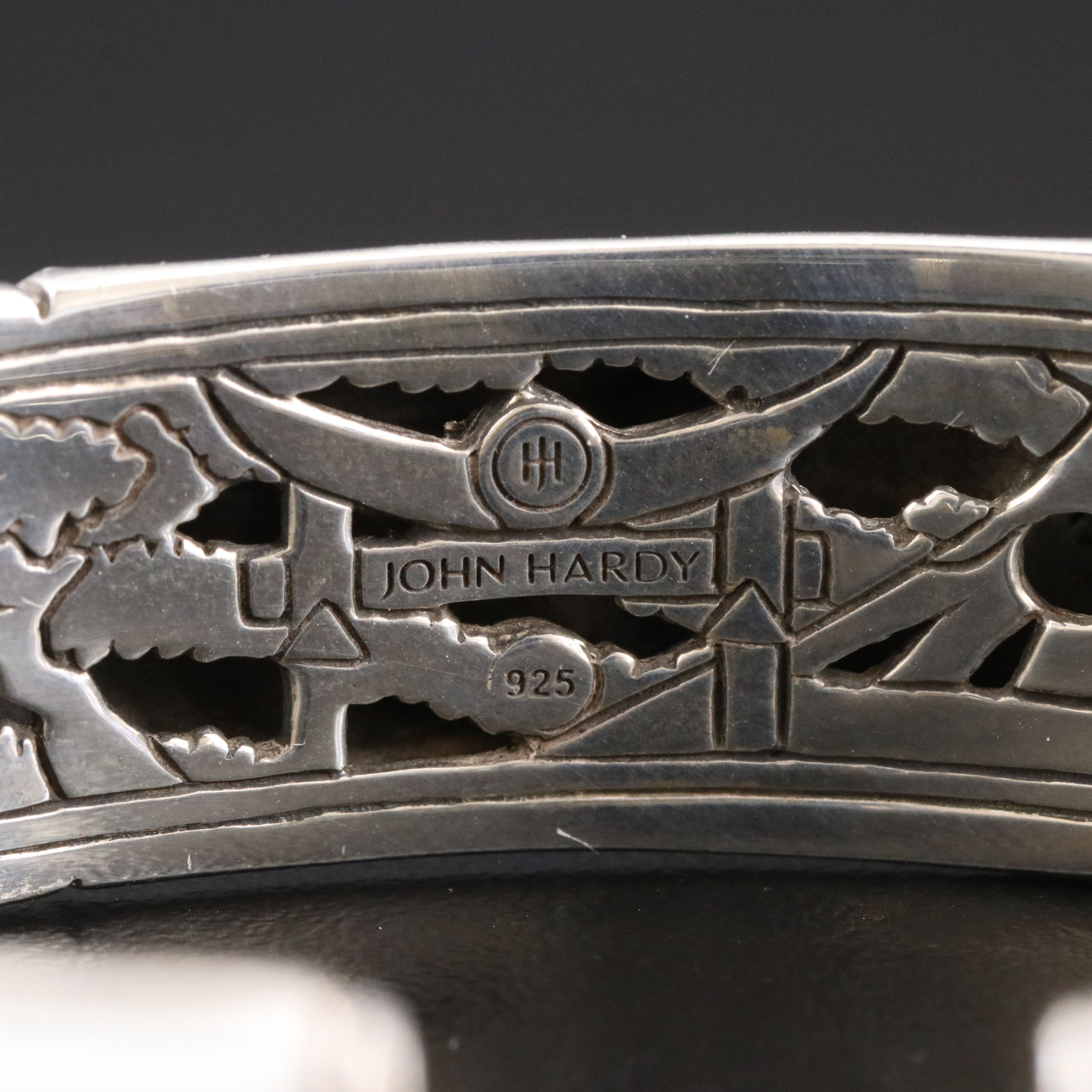 John Hardy Bamboo Sterling Enamel Cuff Bracelet