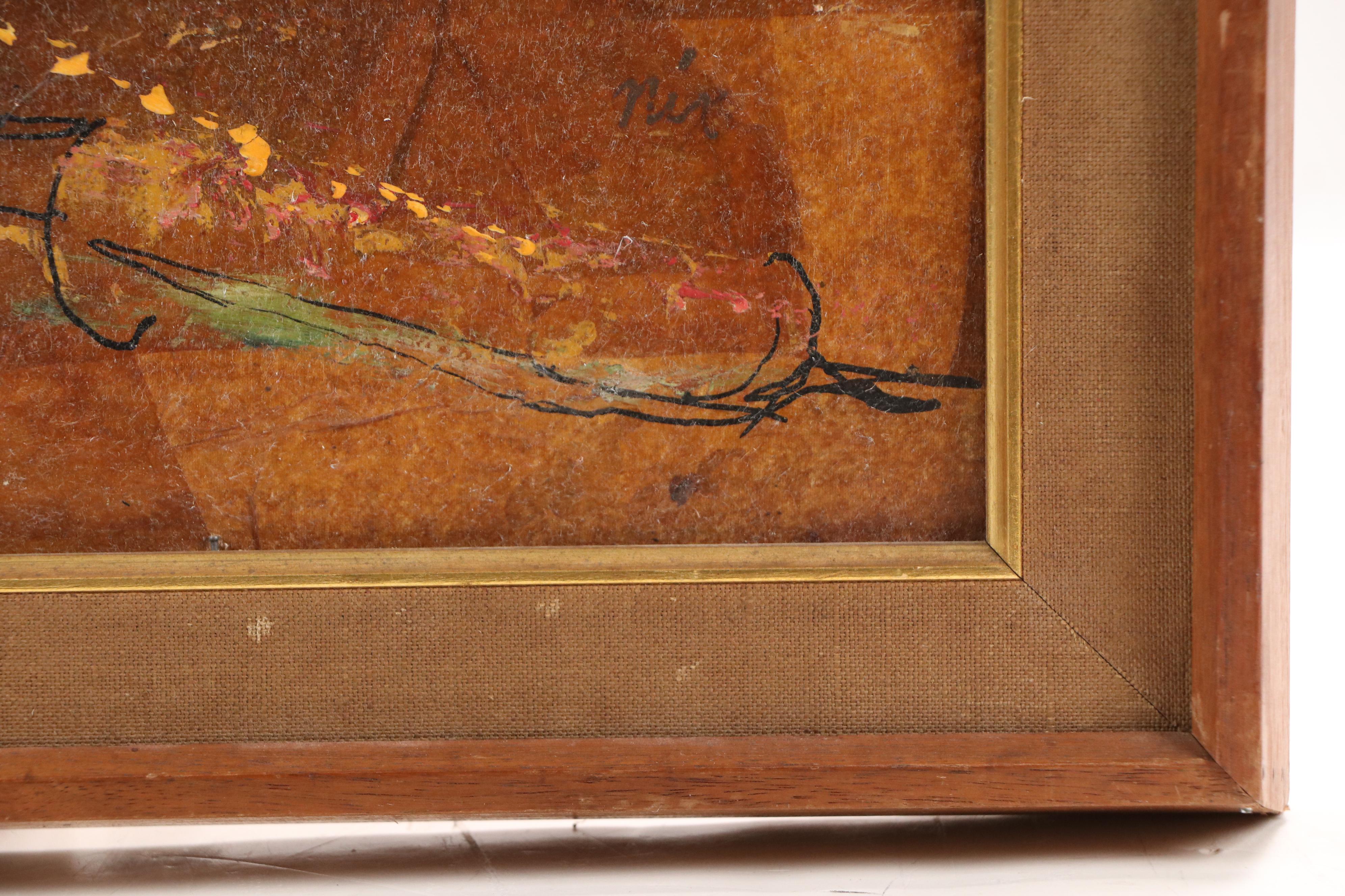 Abstract Expressionistic Floral Still Life, Late 20th Century