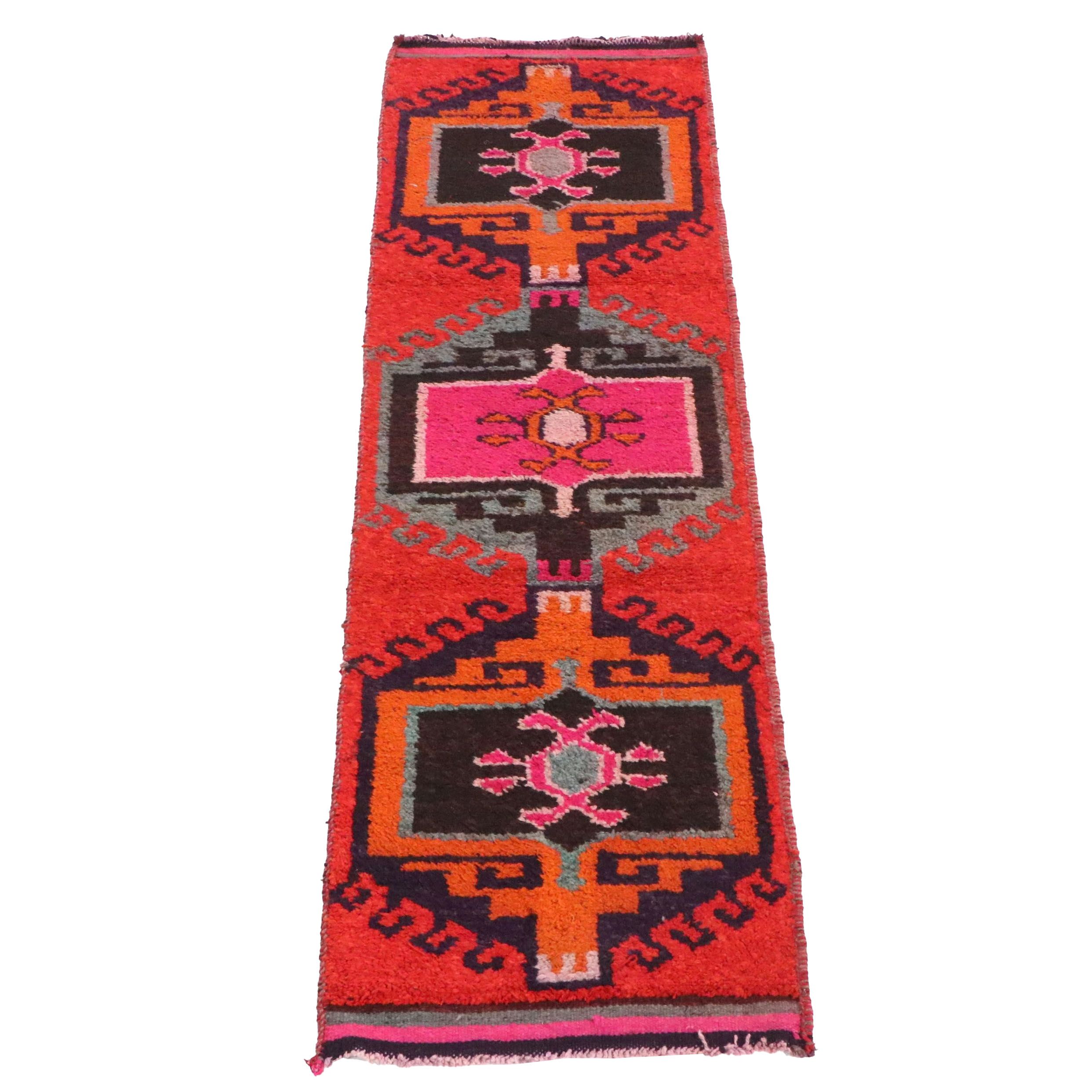 3'2 x 10'11 Hand-Knotted Turkish Village Long Rug