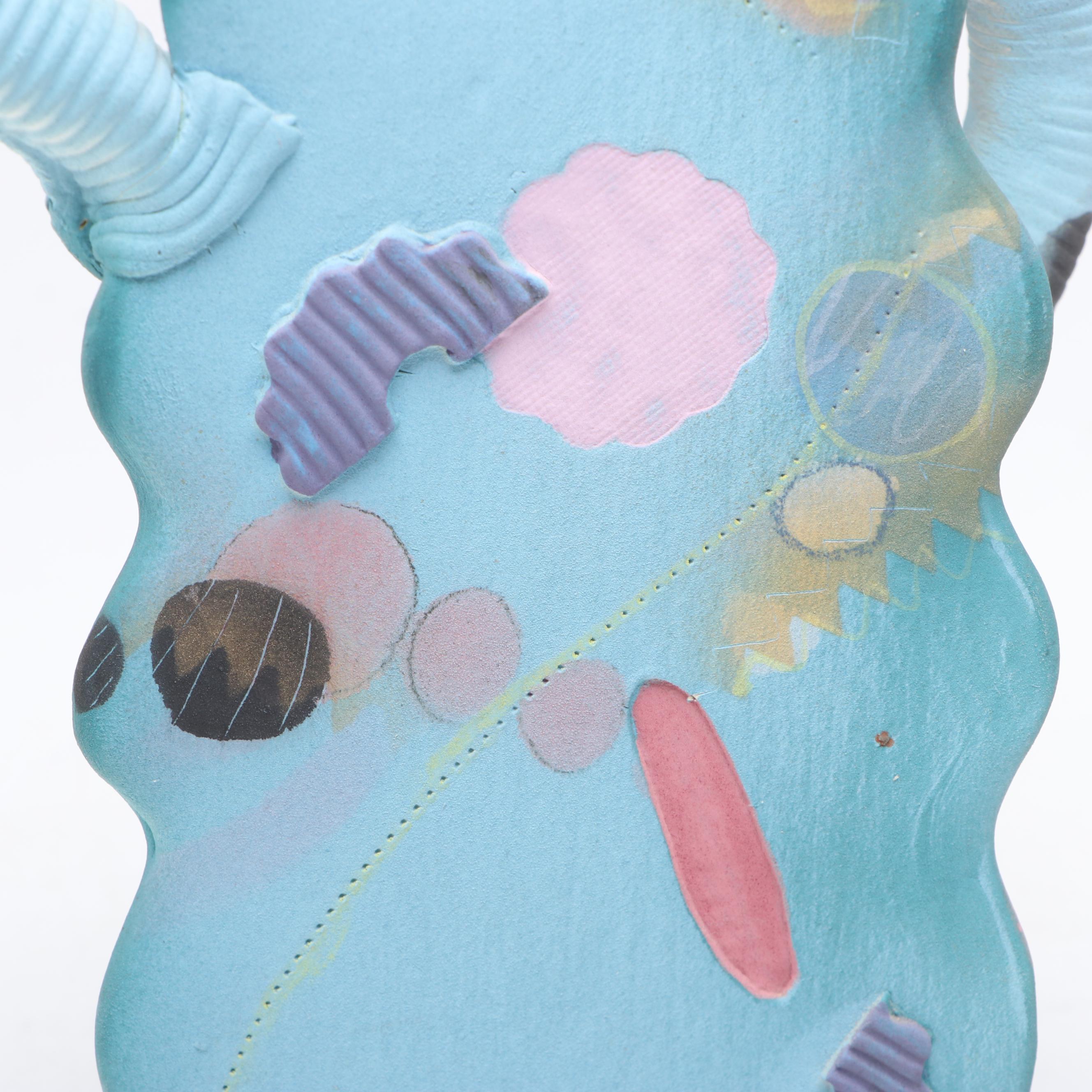 Madeline Kaczmarczyk Postmodern Memphis Style Studio Pottery Coffee Pot, 1990s