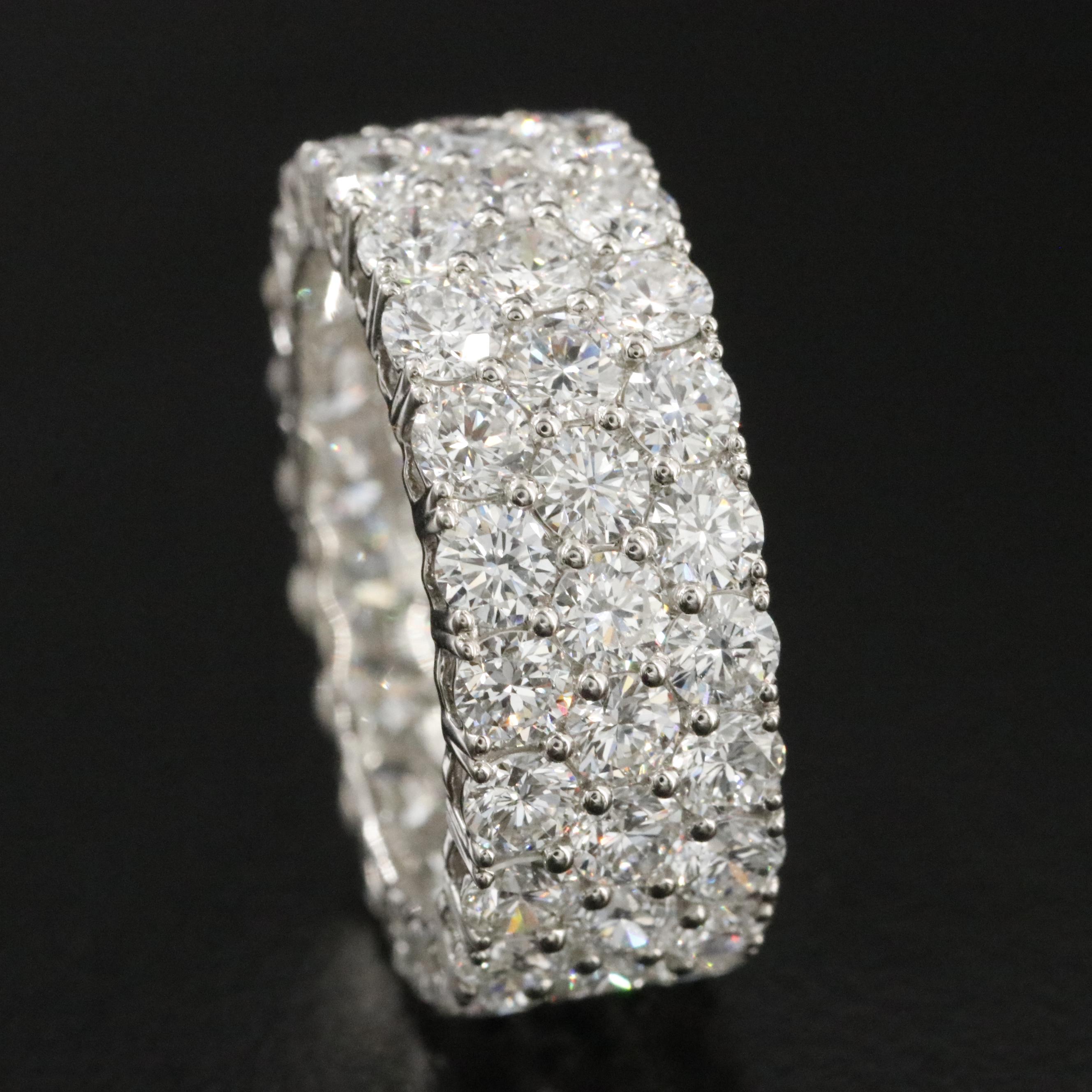 Platinum 7.53 CTW Lab Grown Diamond Eternity Band
