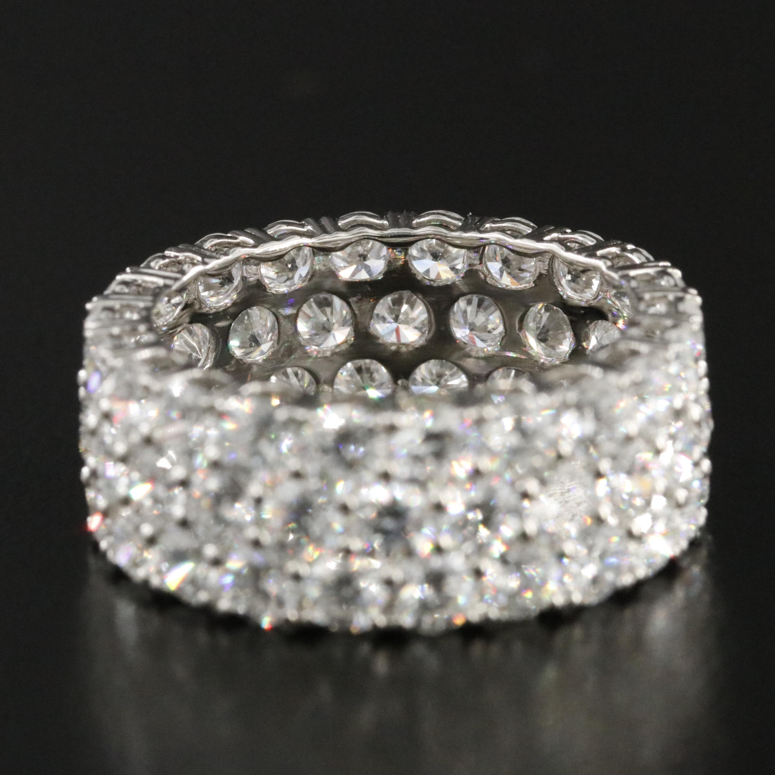 Platinum 7.53 CTW Lab Grown Diamond Eternity Band