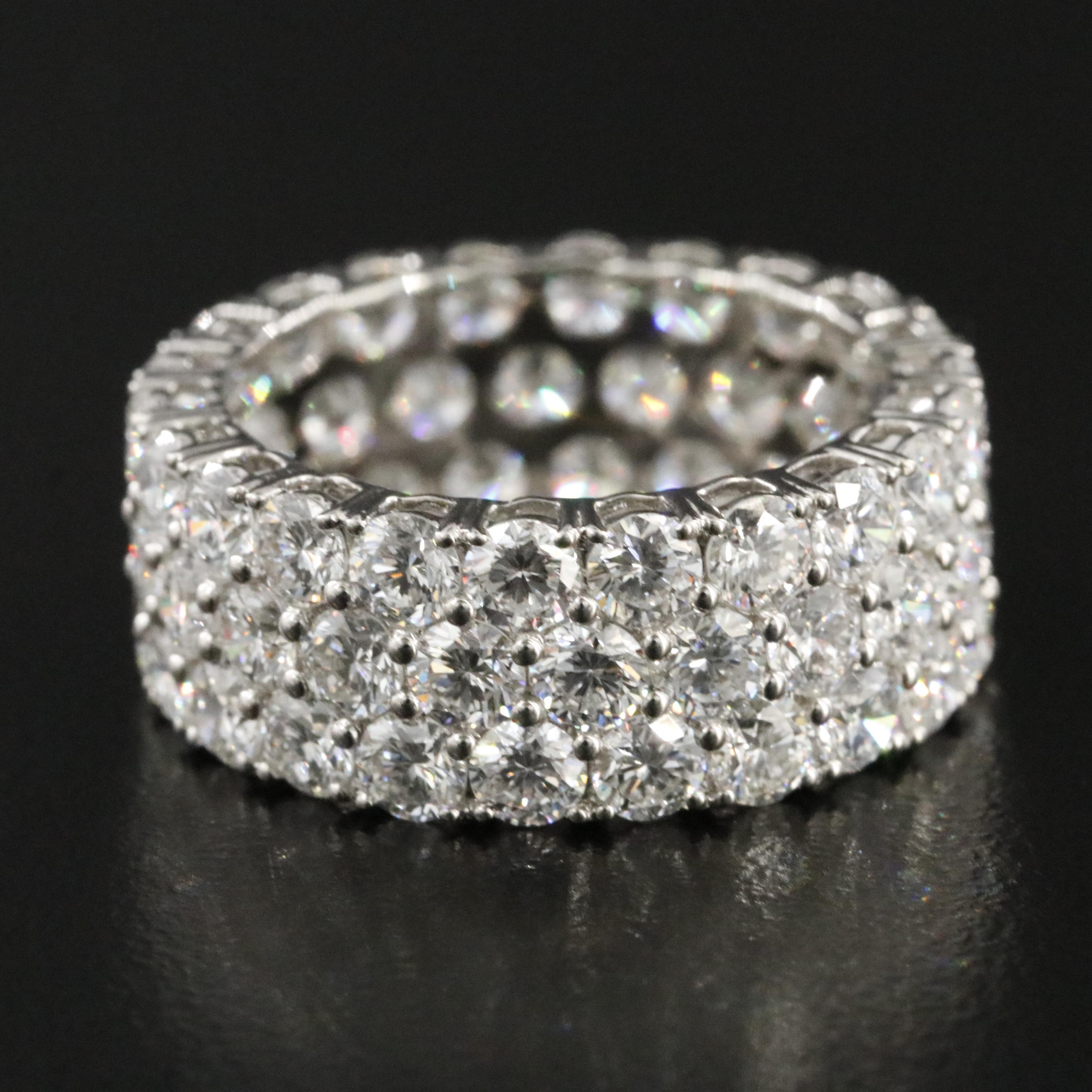Platinum 7.53 CTW Lab Grown Diamond Eternity Band