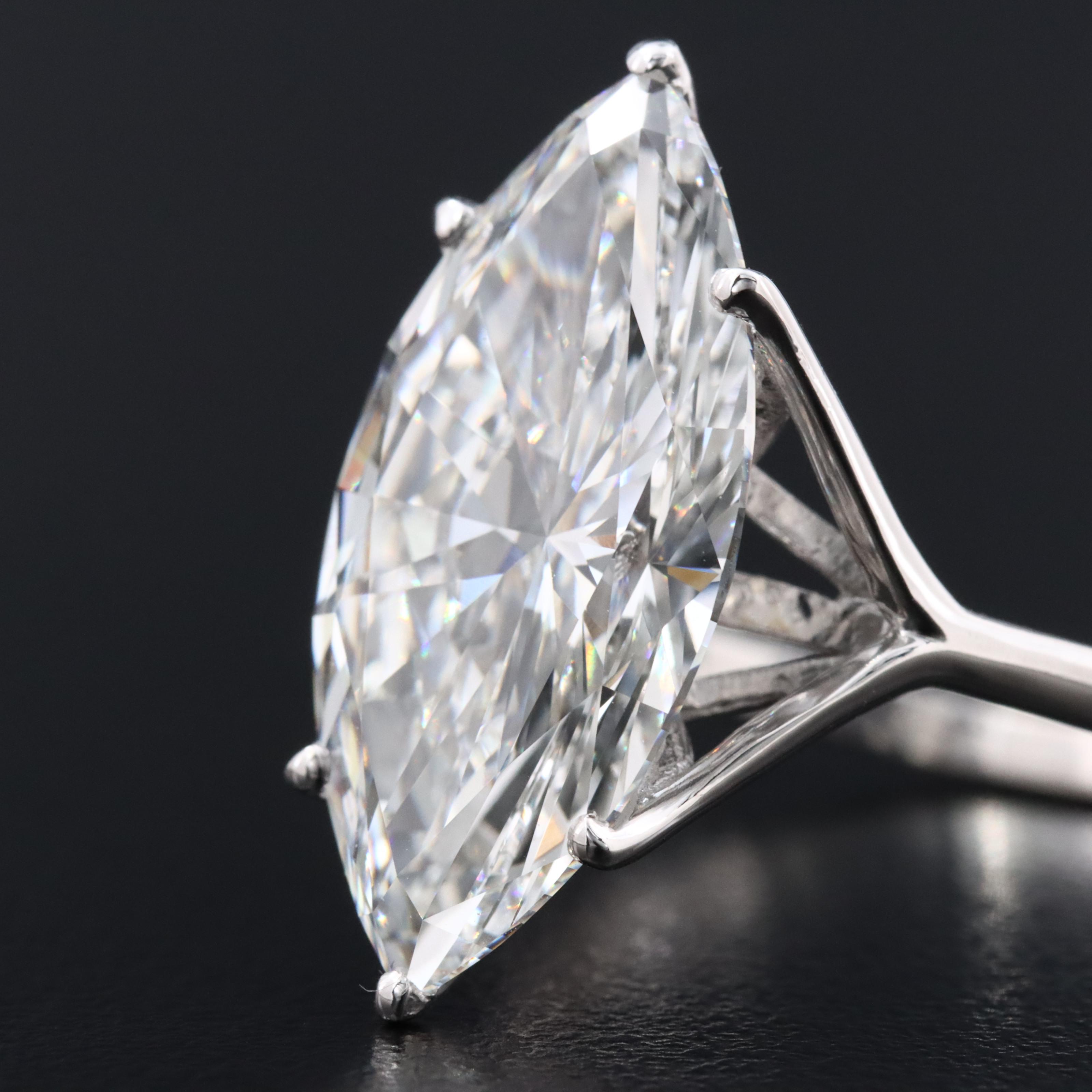 18K 7.04 CT Lab Grown Diamond Solitaire Ring with IGI Report