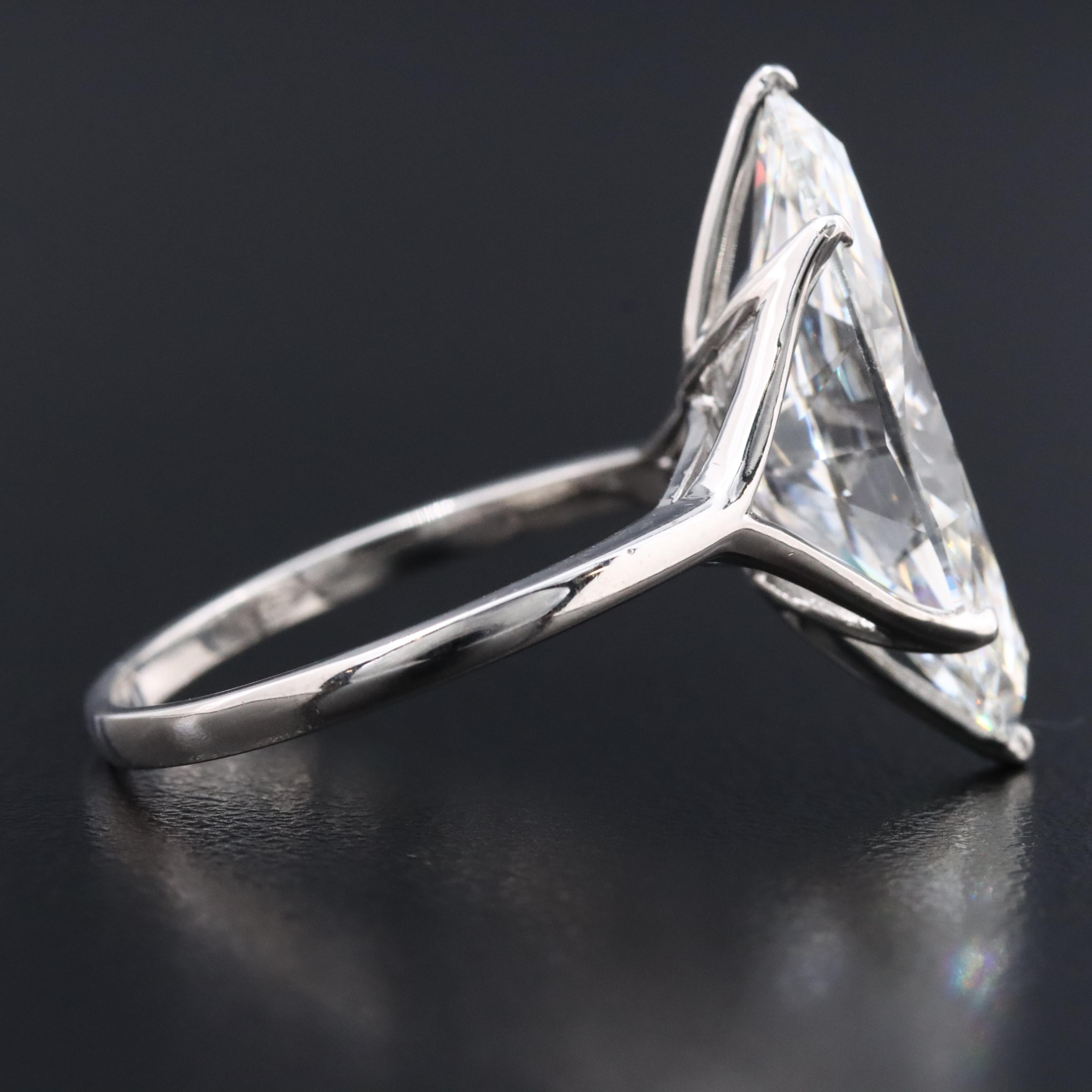 18K 7.04 CT Lab Grown Diamond Solitaire Ring with IGI Report