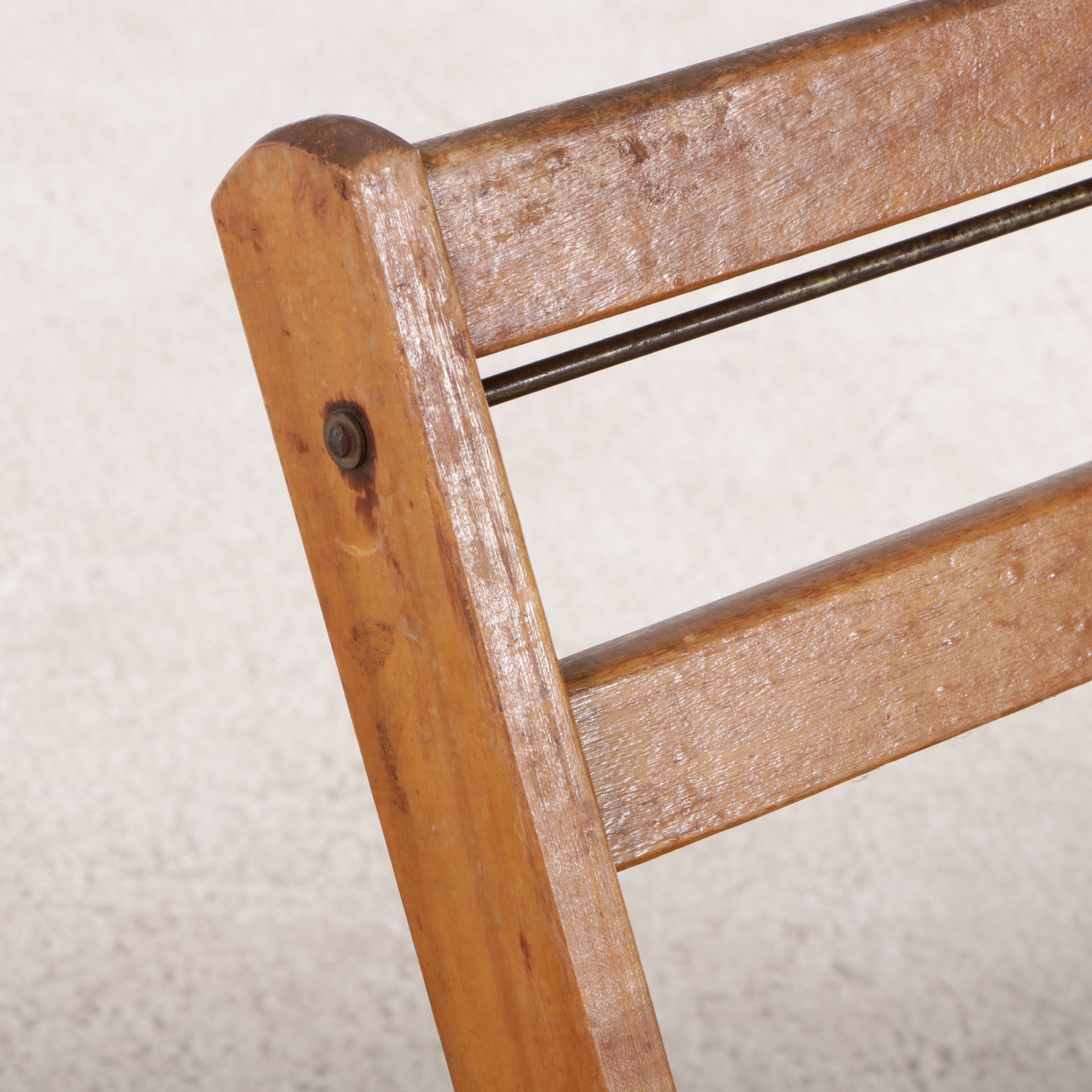 Six Wood Folding Chairs, Early to Mid-20th Century